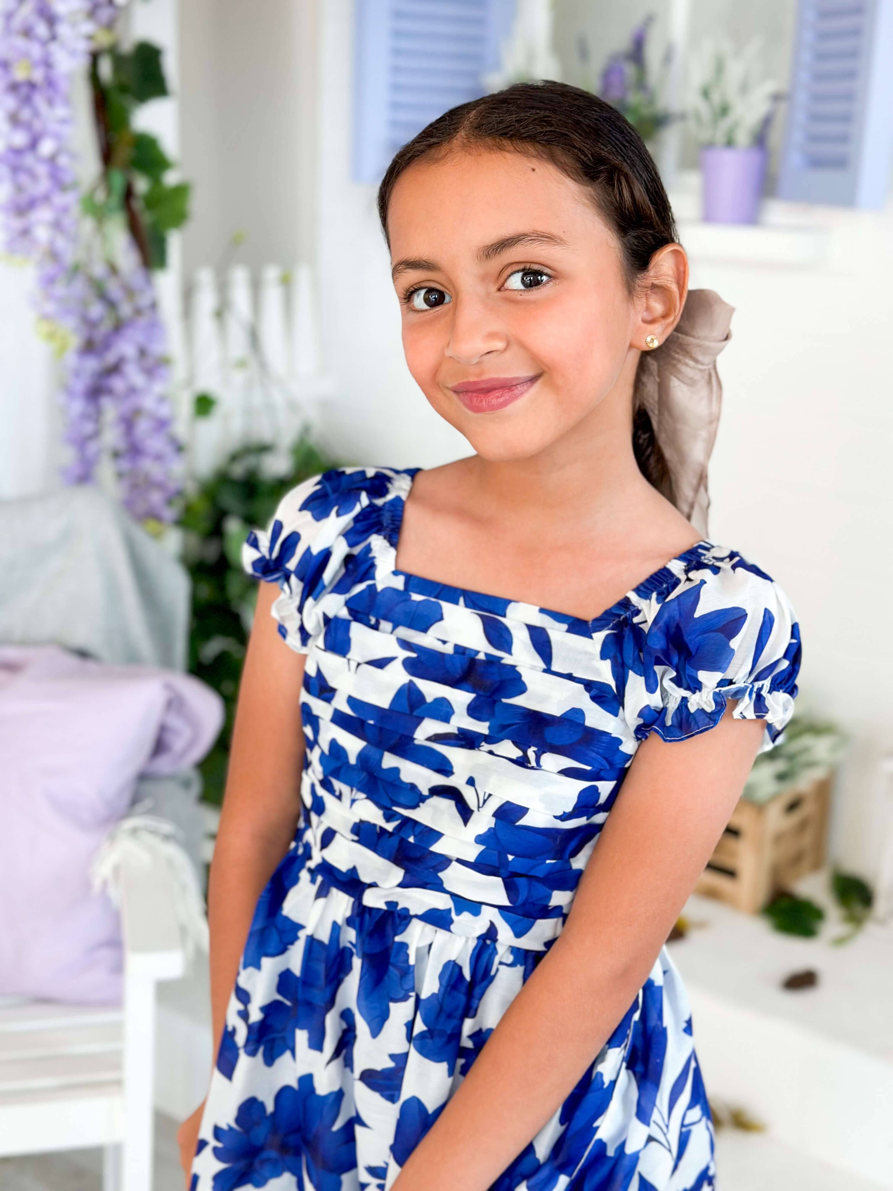 Mini Big Bold Long Floral Dress - Image 4