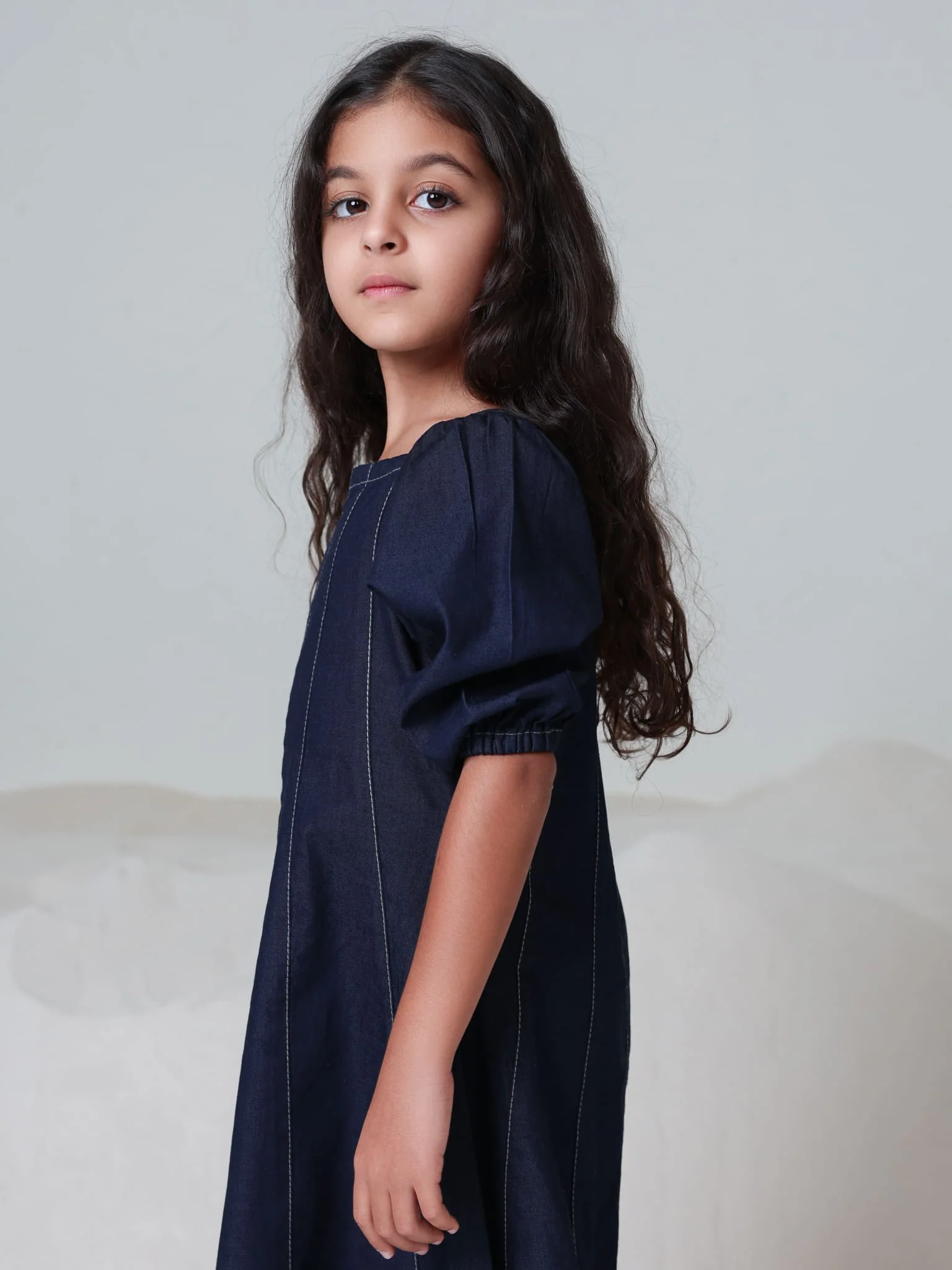 Mini Bria Denim Long Dress - Image 3