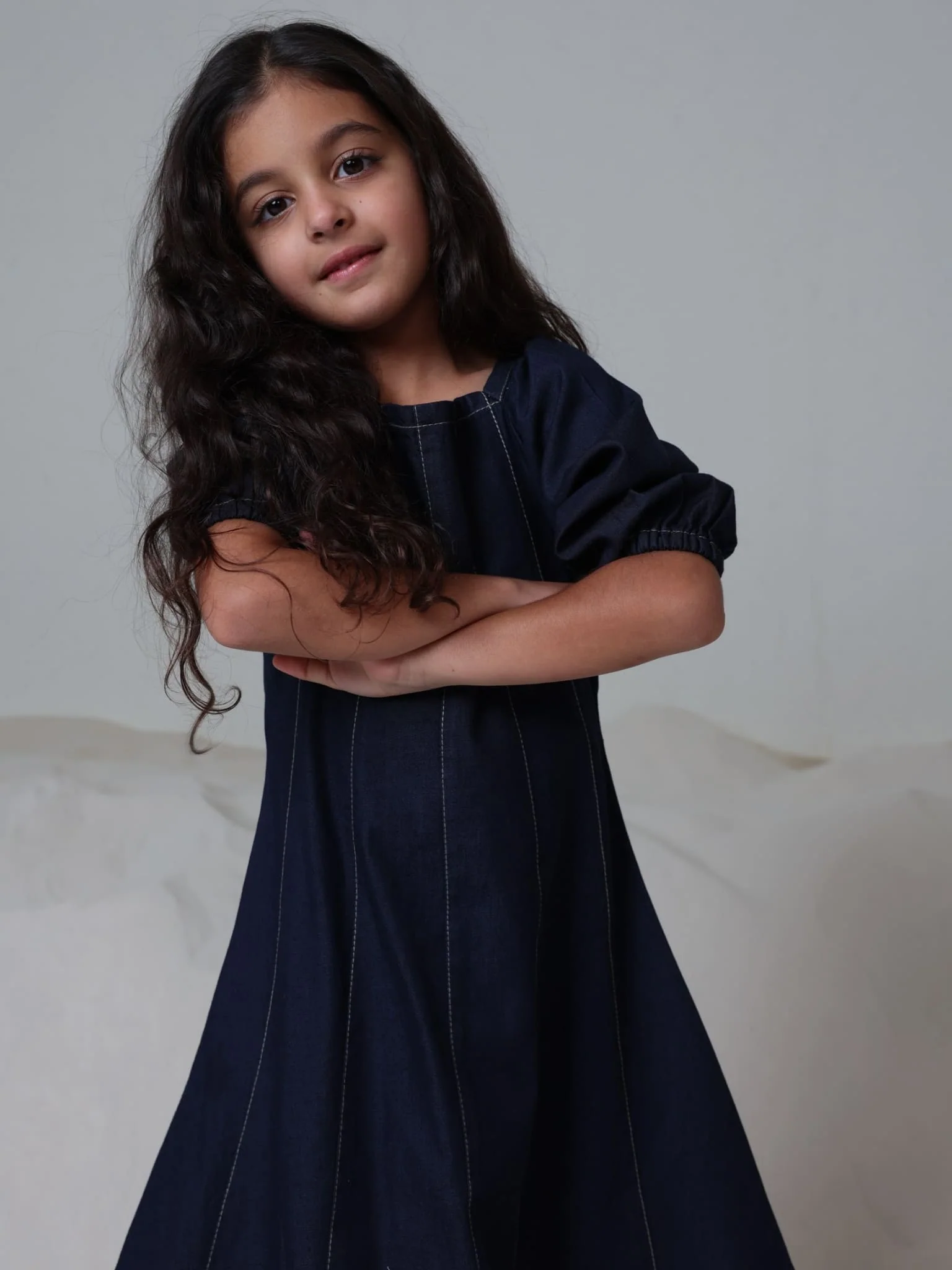 Mini Bria Denim Long Dress - Image 7