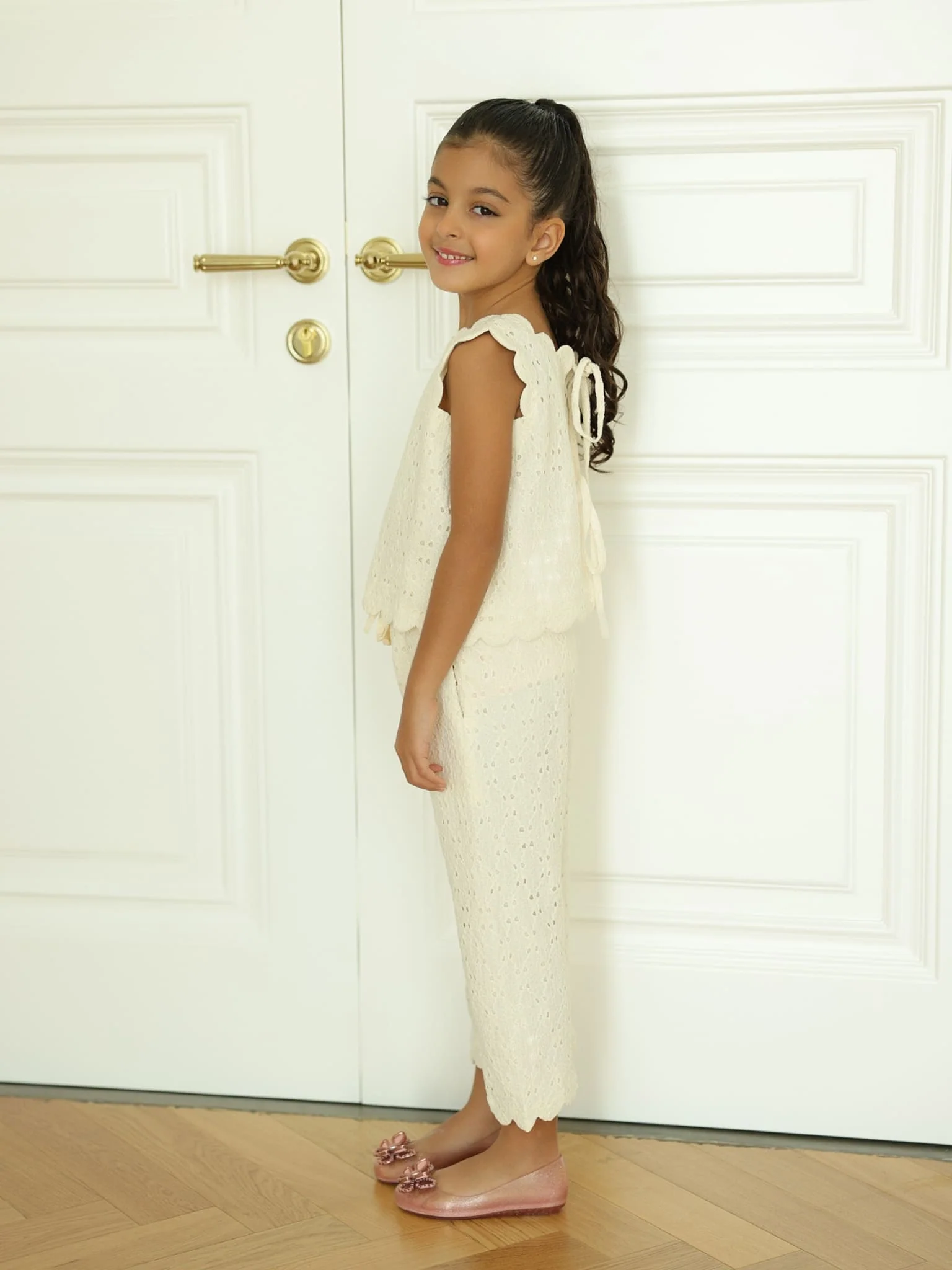 Mini Cassia Crochet Co Ord Set For Girls - Image 4