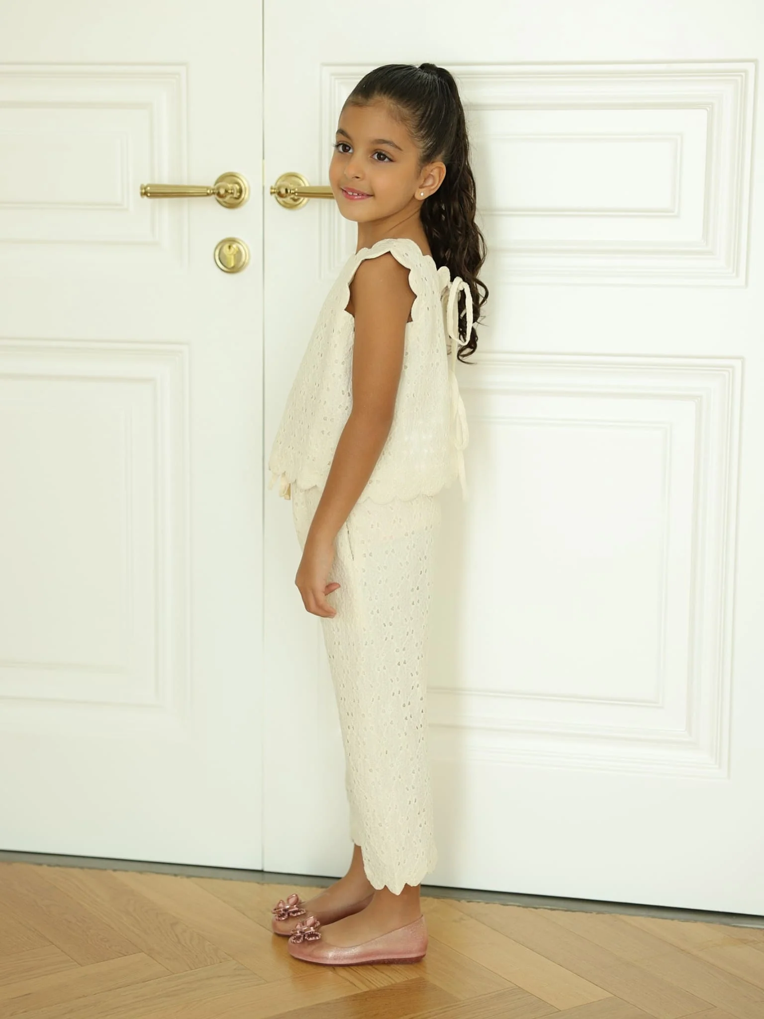 Mini Cassia Crochet Co Ord Set For Girls - Image 7