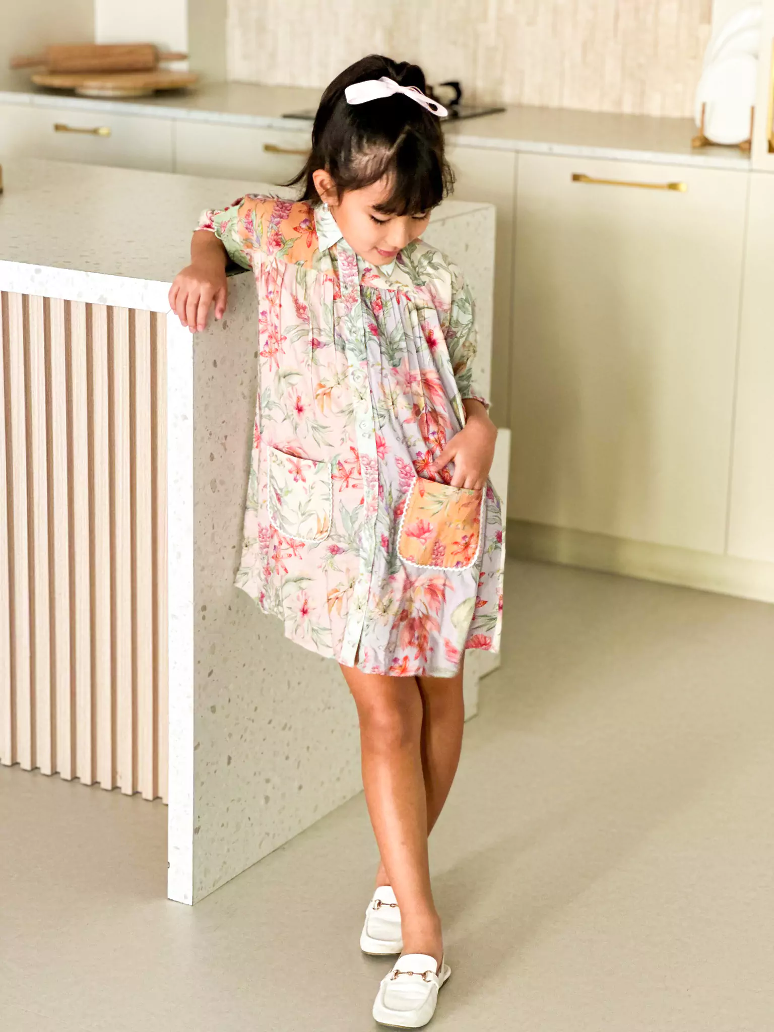 Mini Corsage Floral Pocket Dress - Image 5