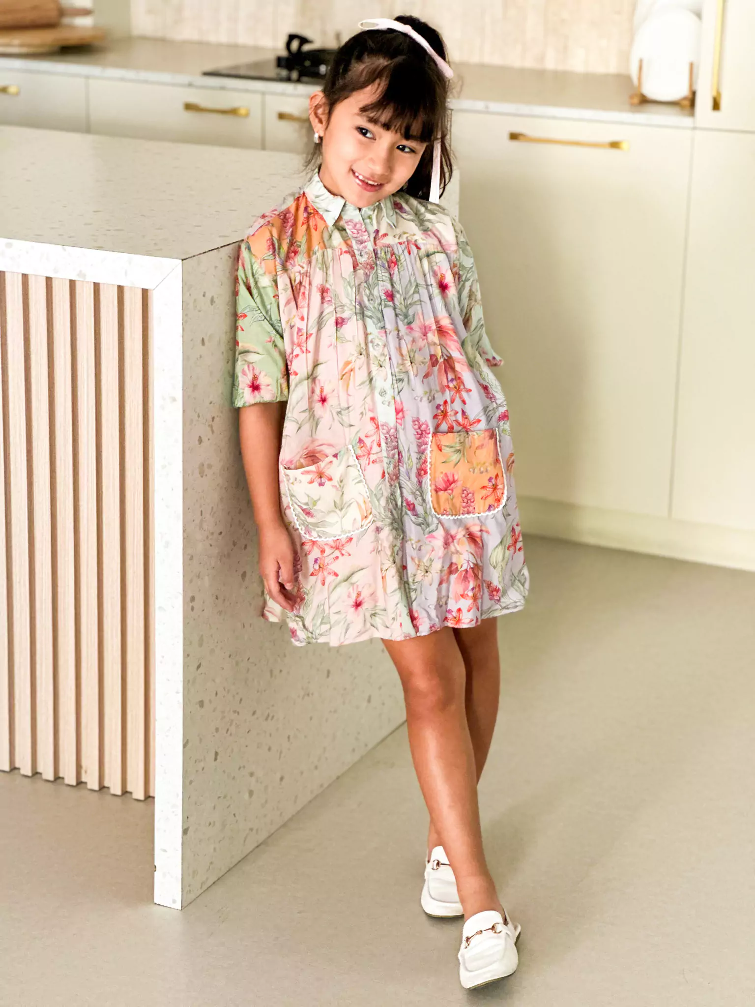 Mini Corsage Floral Pocket Dress - Image 7