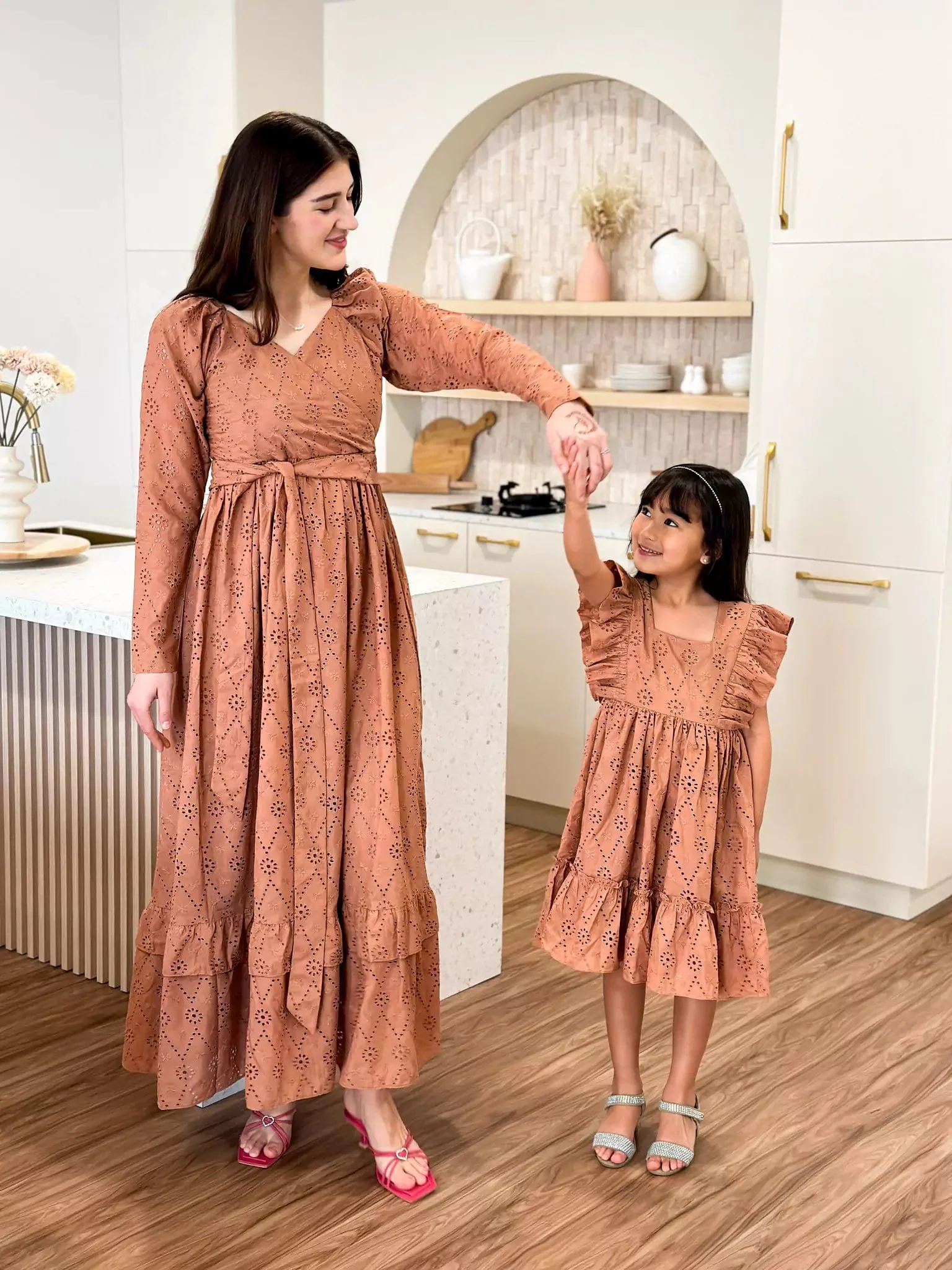Mini Creamsicle Cut Work Embroidered Dress - Image 3