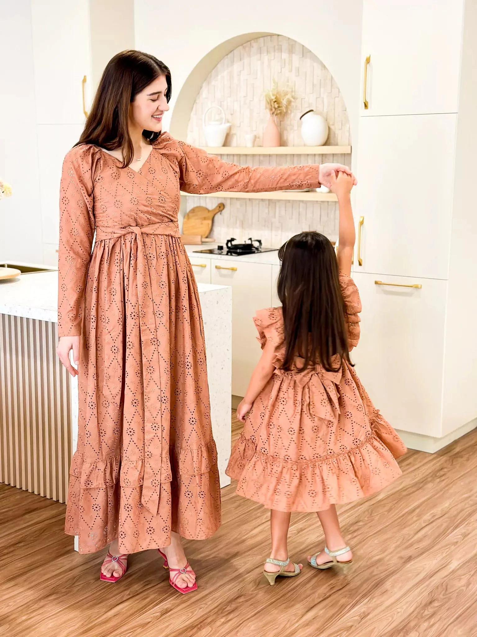 Mini Creamsicle Cut Work Embroidered Dress - Image 4