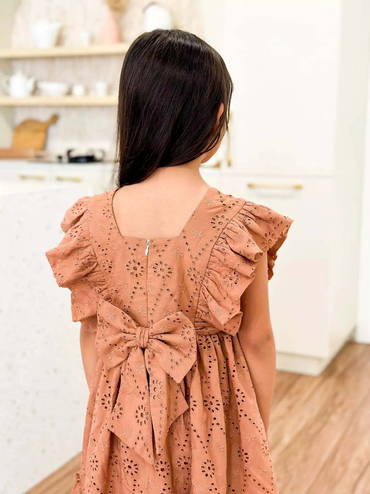 Mini Creamsicle Cut Work Embroidered Dress - Image 6