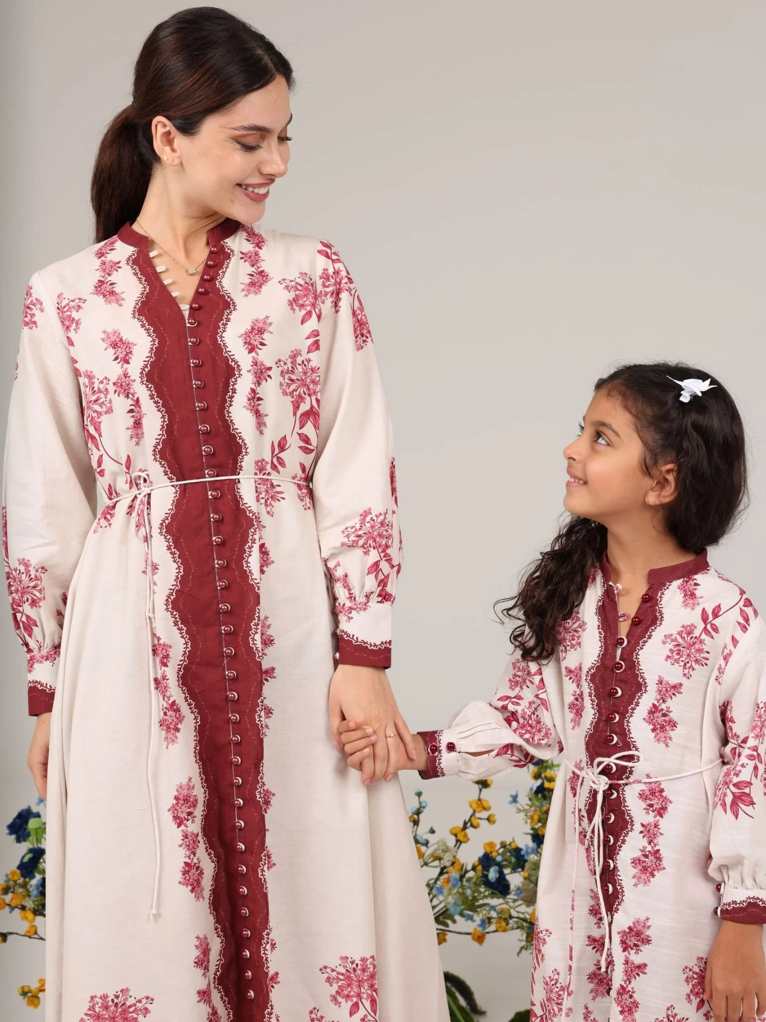 Mini Eiraleaf Maroon Dress - Image 5