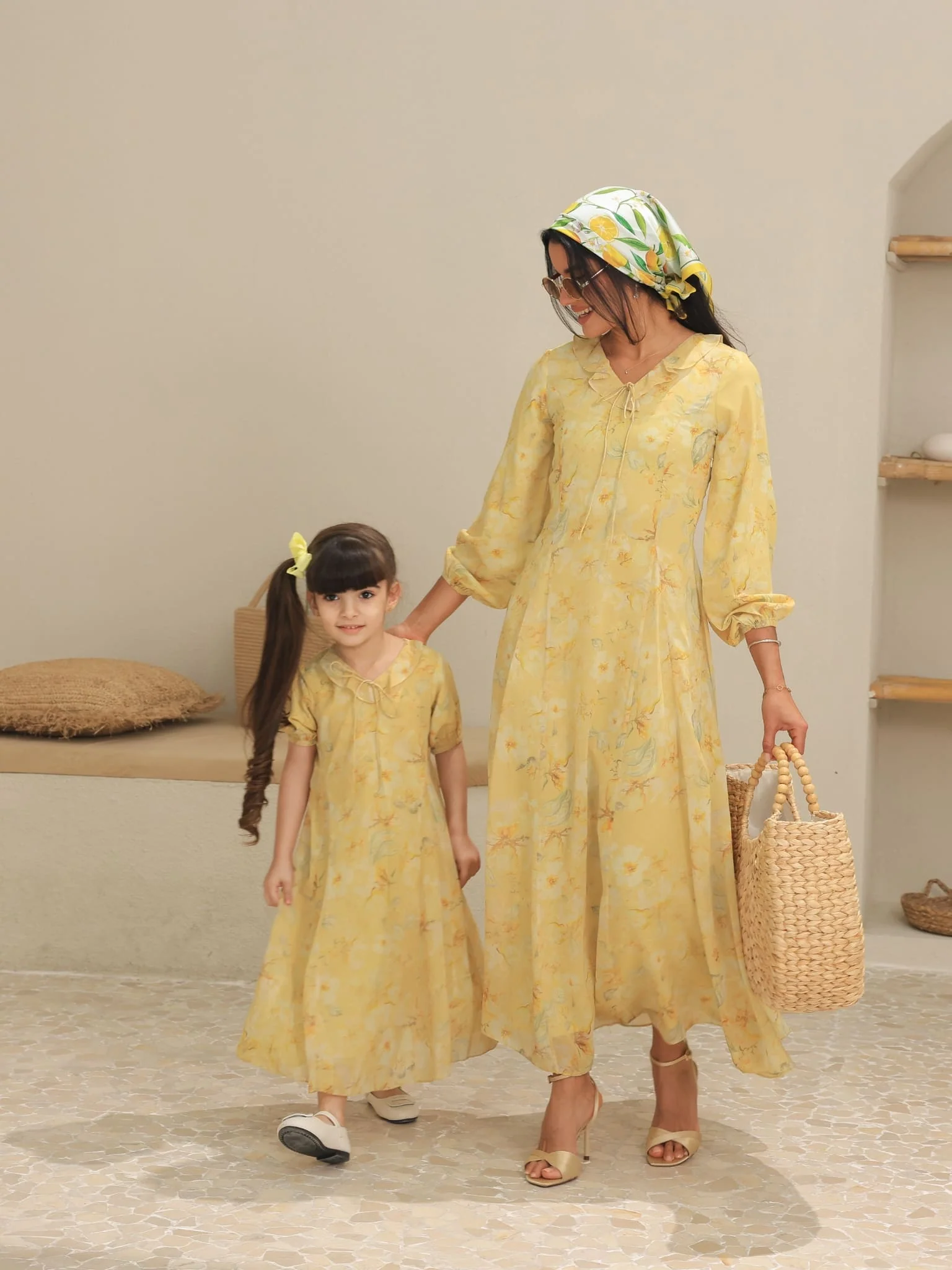 Mini Elaine Butter Floral Dress For Girls - Image 14