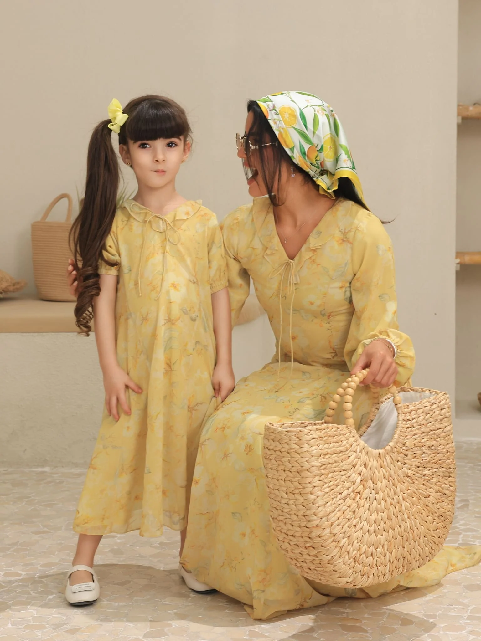 Mini Elaine Butter Floral Dress For Girls - Image 15