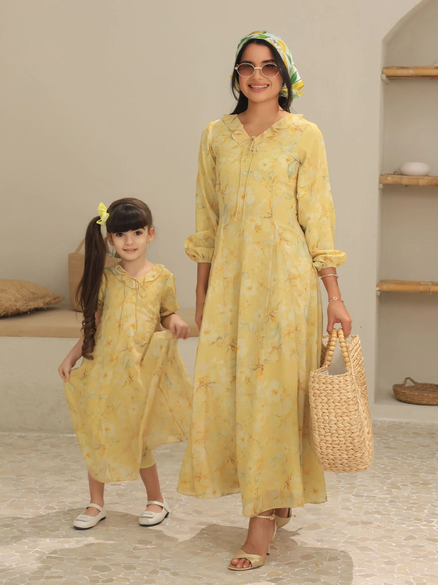 Mini Elaine Butter Floral Dress For Girls - Image 8