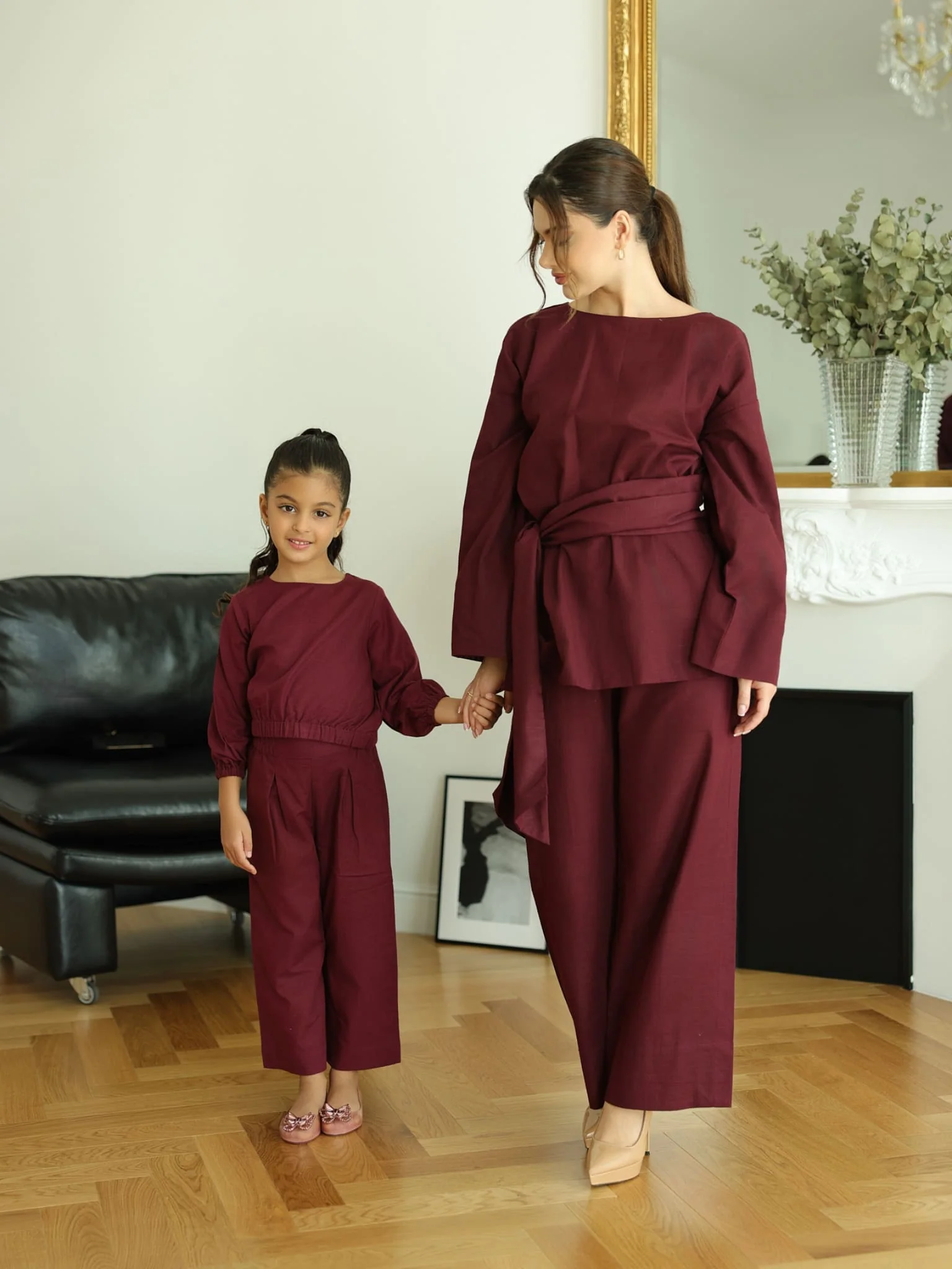 Mini Ersal Maroon Co Ord Set - Image 5