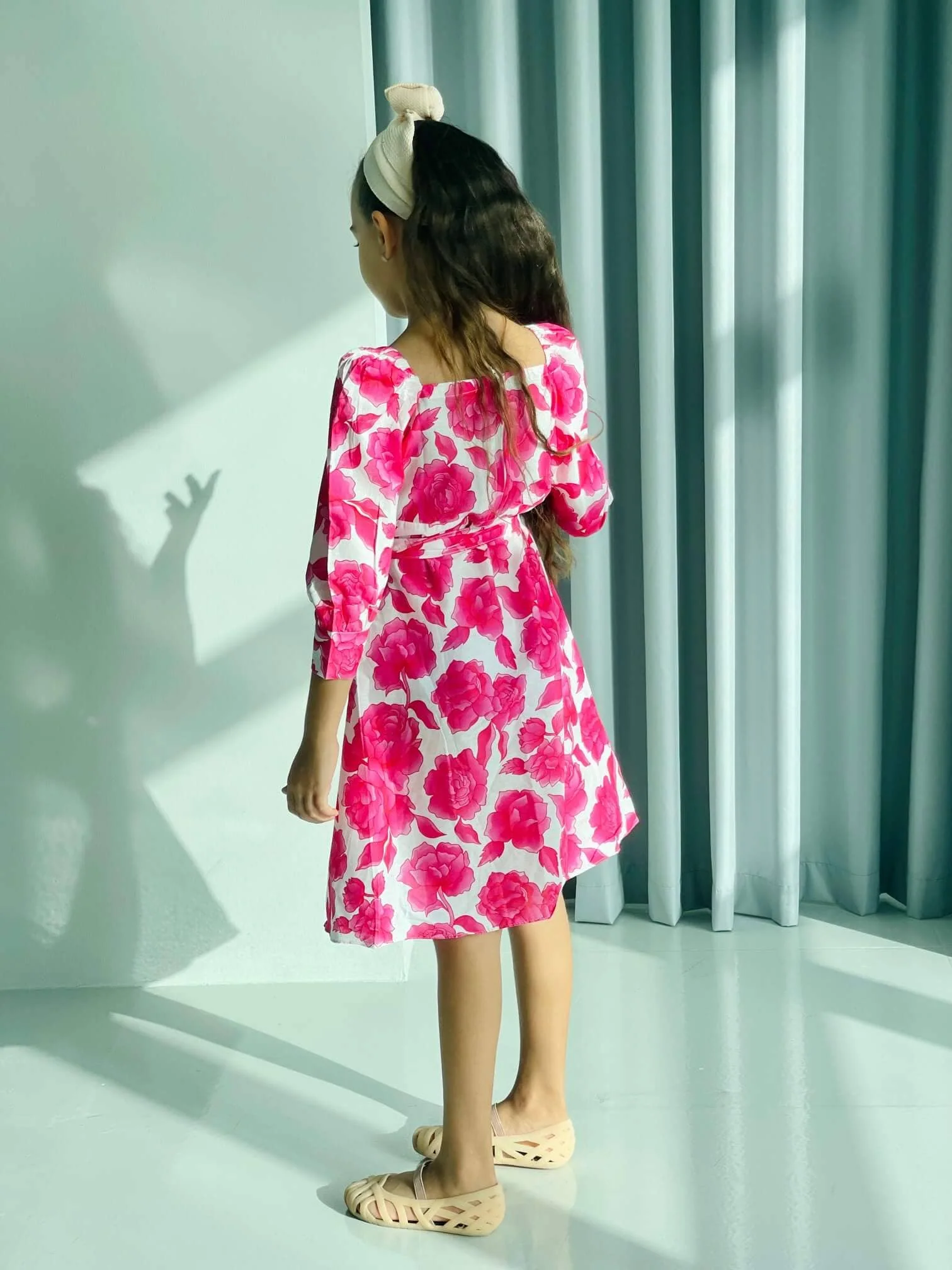Mini Flora In Cotton Dress - Image 11
