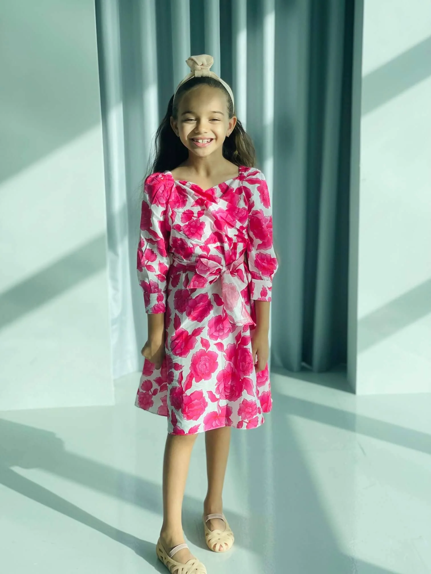 Mini Flora In Cotton Dress - Image 2
