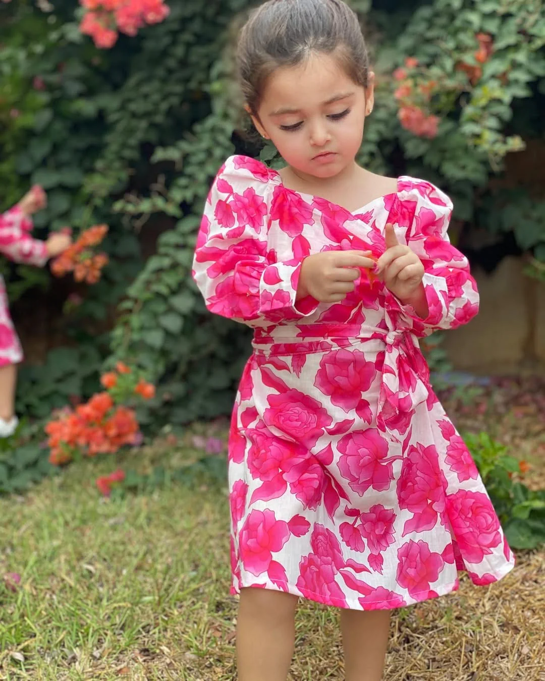 Mini Flora In Cotton Dress - Image 3