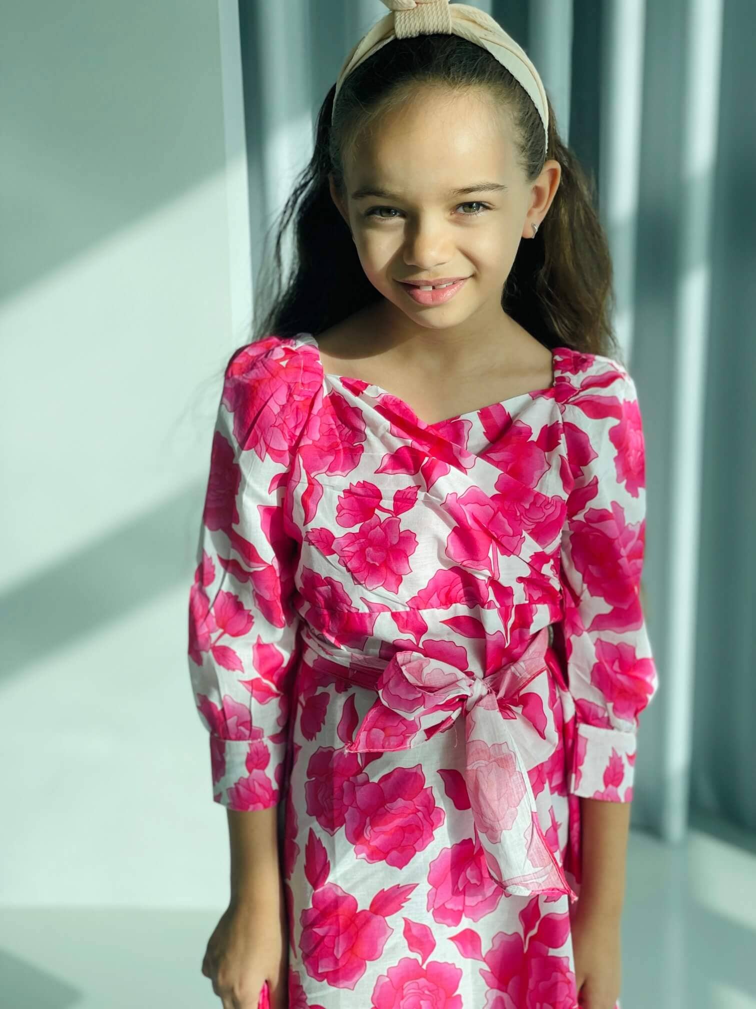Mini Flora In Cotton Dress - Image 4