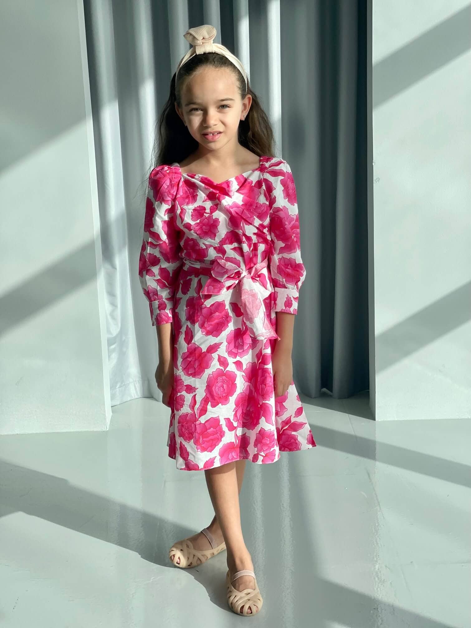 Mini Flora In Cotton Dress - Image 9