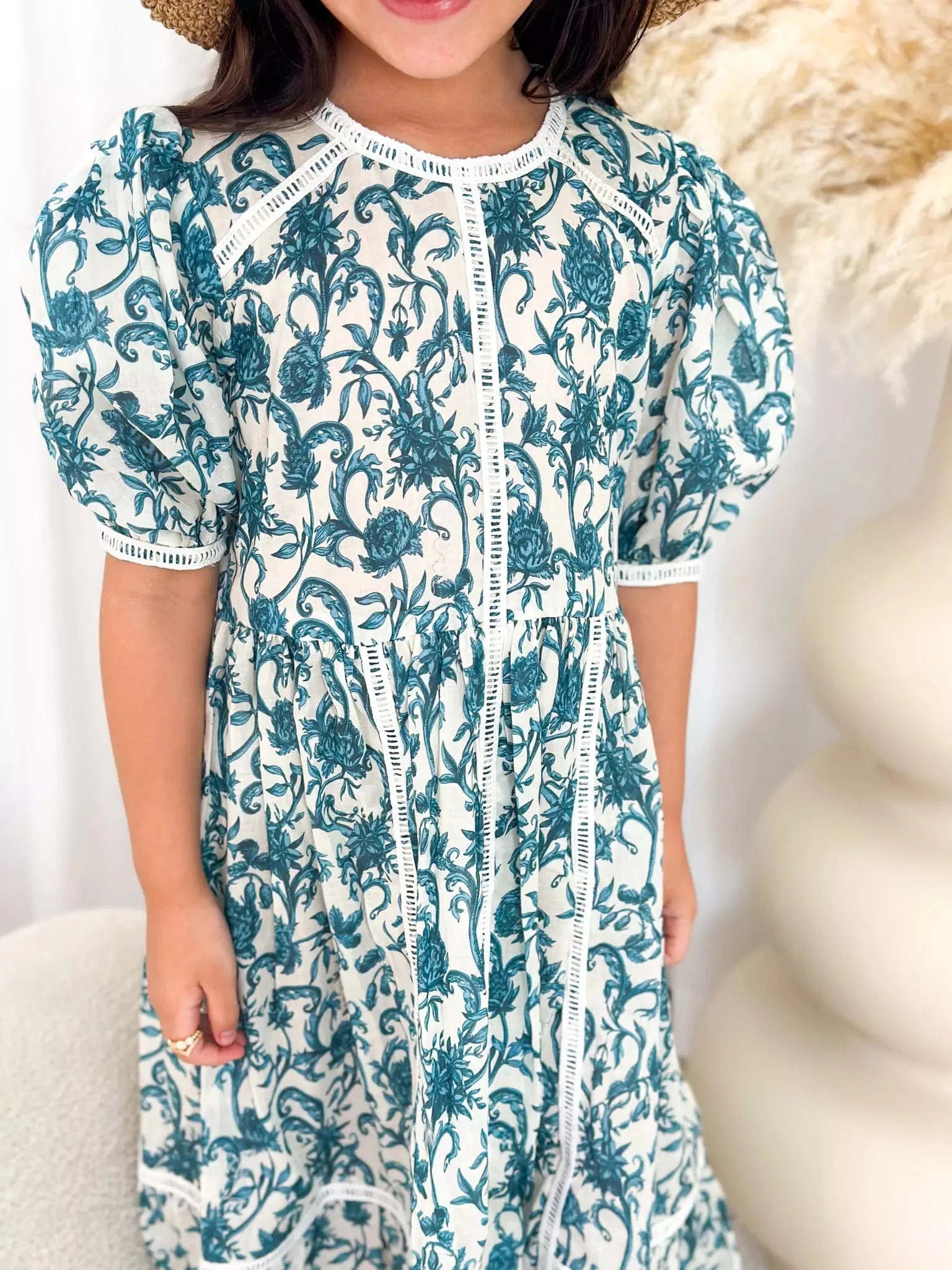 Mini French Flora Lace Long Dress - Image 3