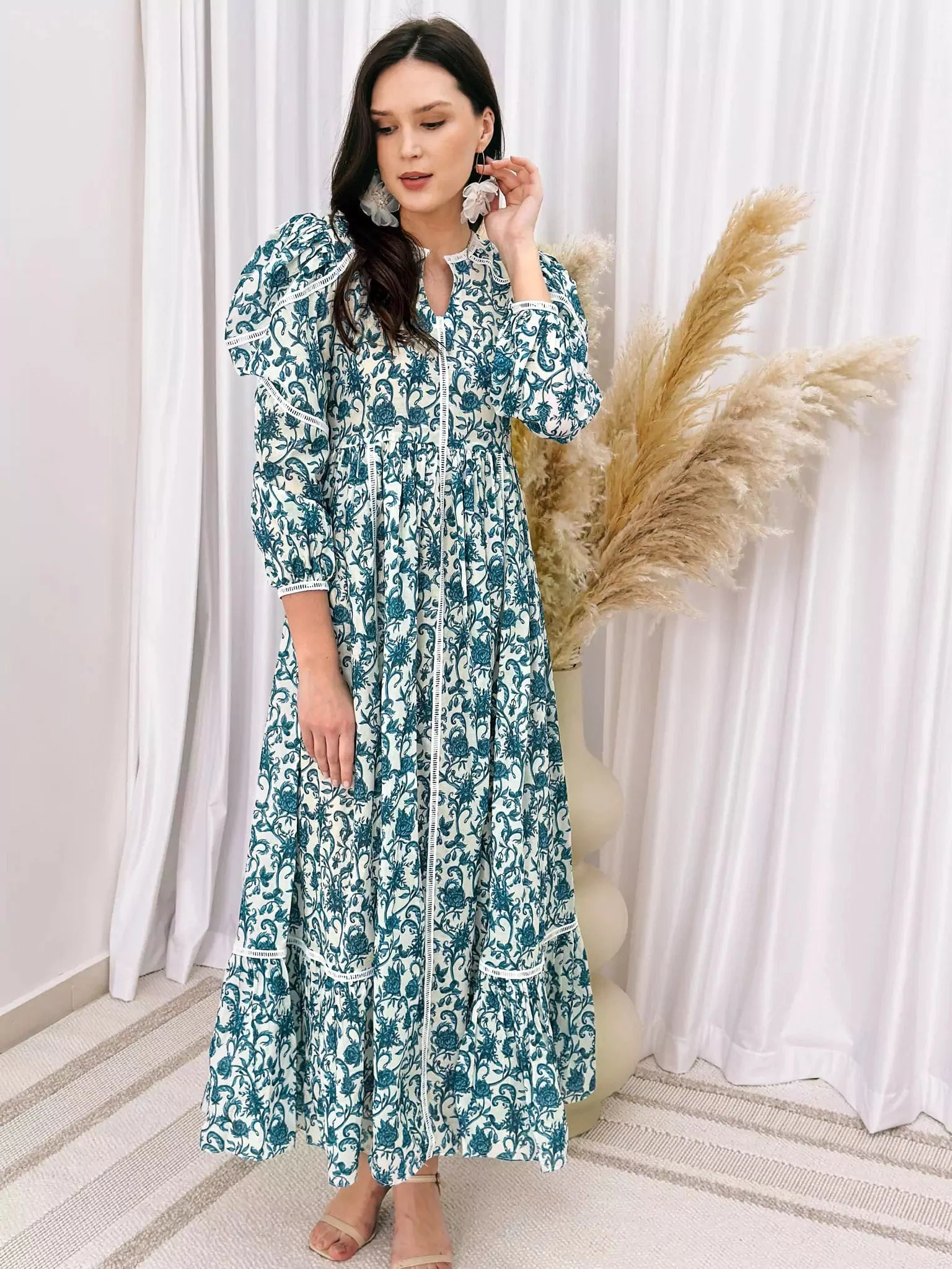 Mini French Flora Lace Long Dress - Image 4