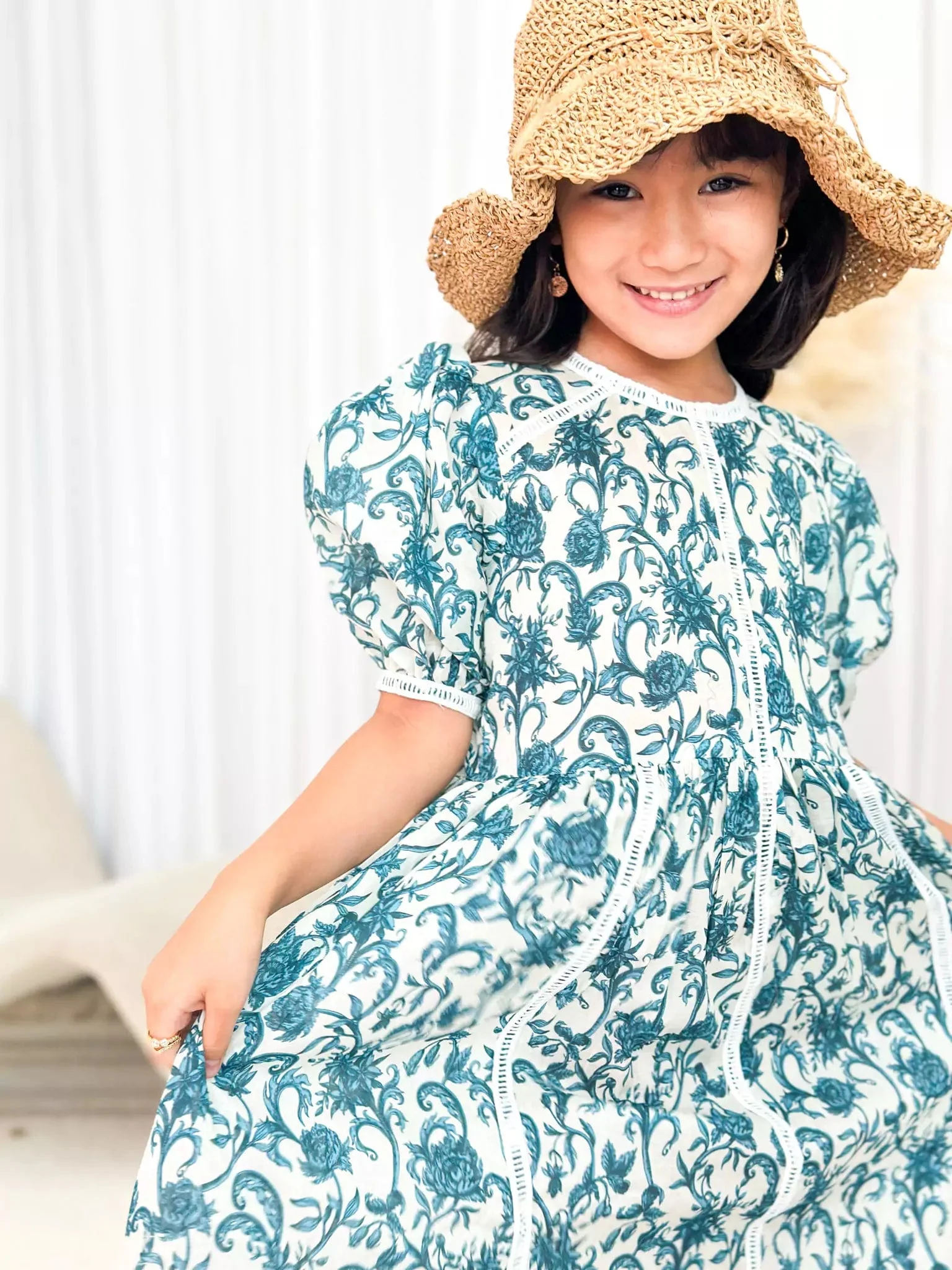 Mini French Flora Lace Long Dress - Image 9