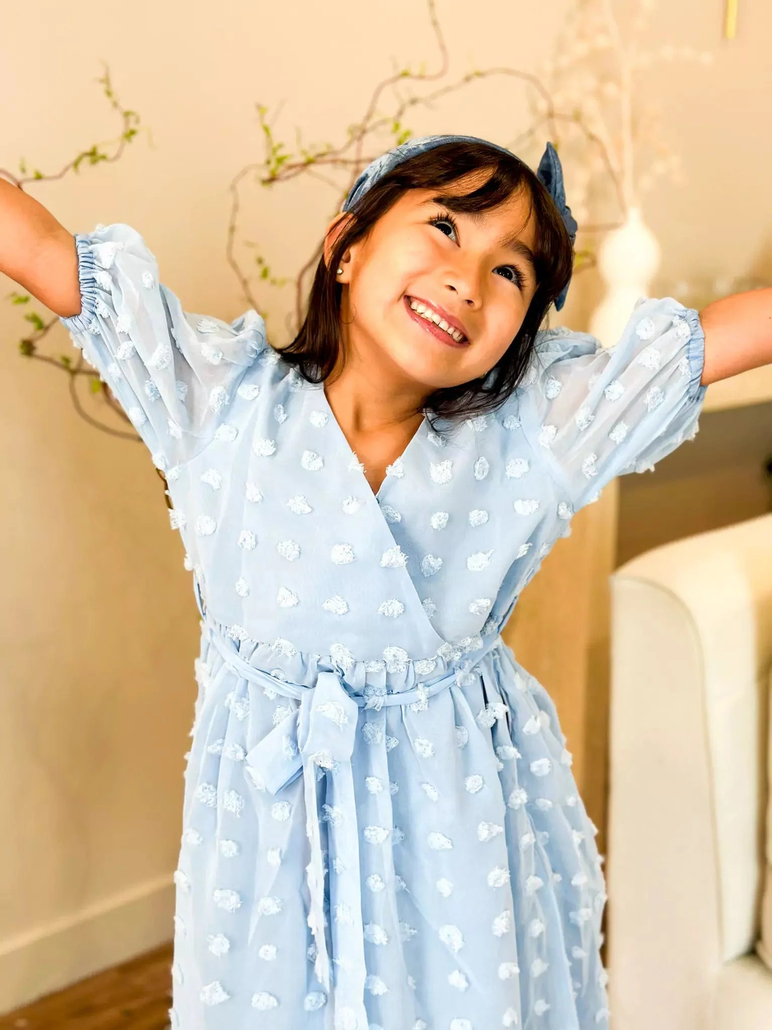 Mini Glacial Texture Dress - Sky blue - Image 2