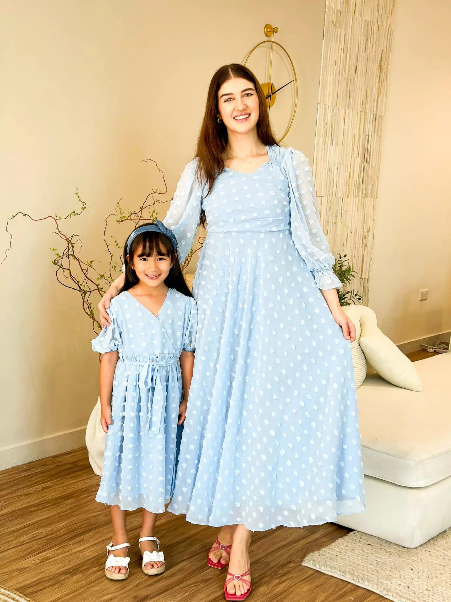 Mini Glacial Texture Dress - Sky blue - Image 3