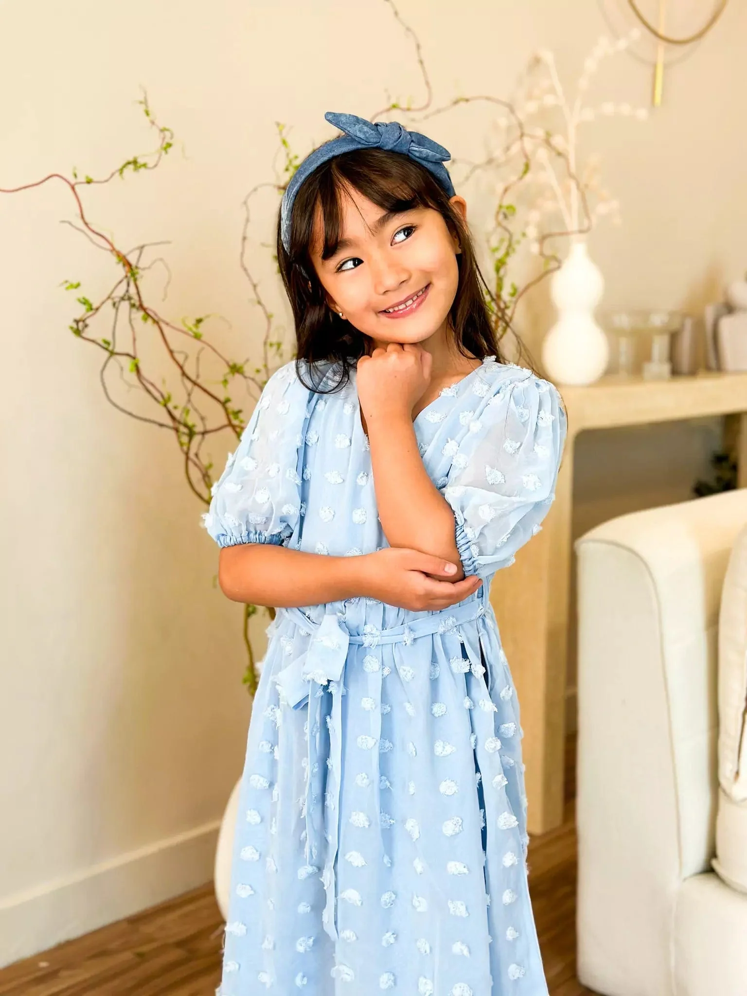 Mini Glacial Texture Dress - Sky blue - Image 4
