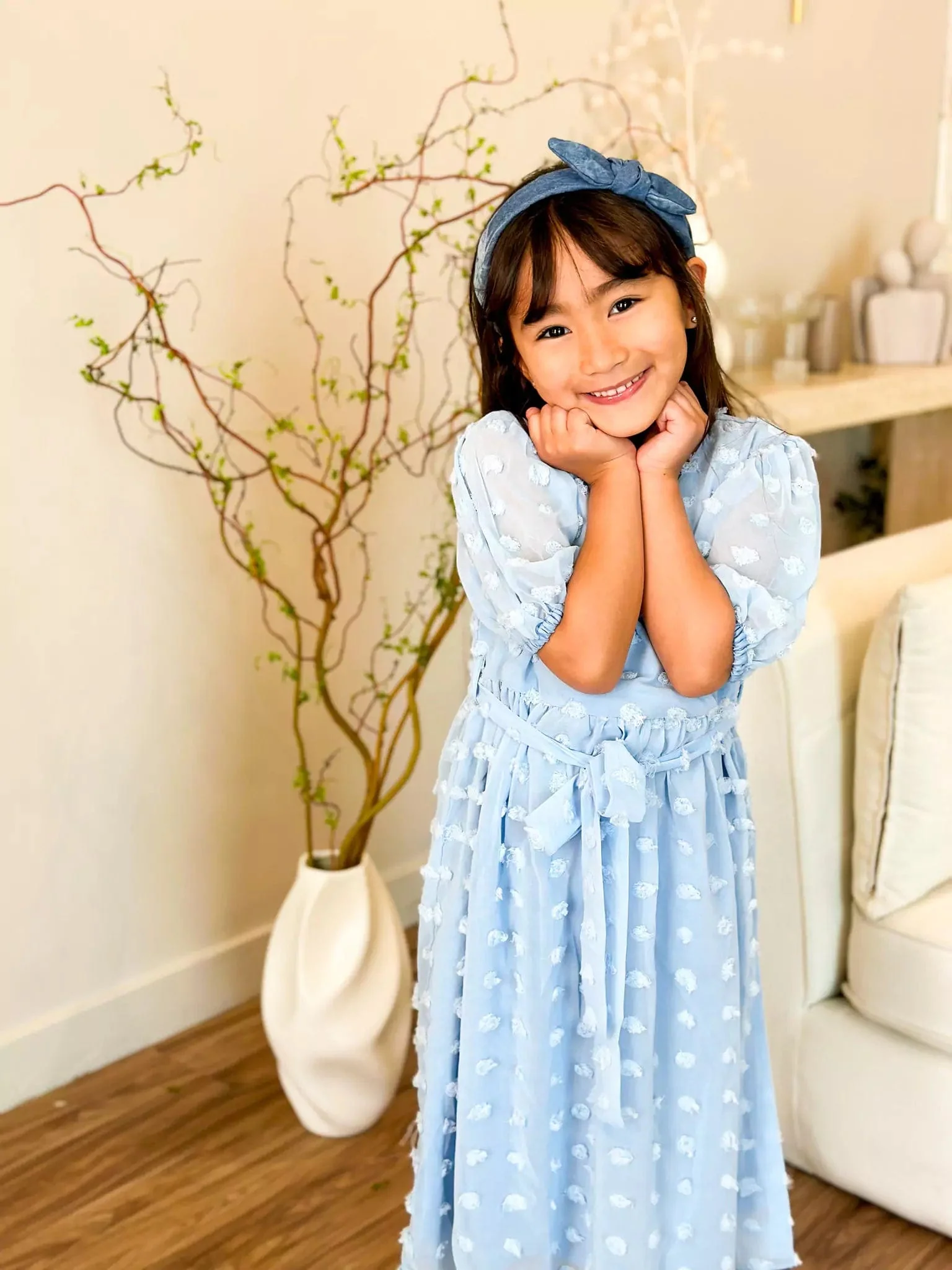 Mini Glacial Texture Dress - Sky blue - Image 6