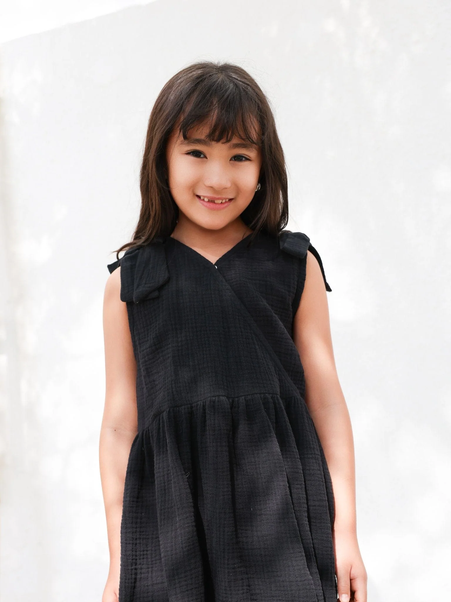 Mini Gothic Muzlin Black Dress - Image 3