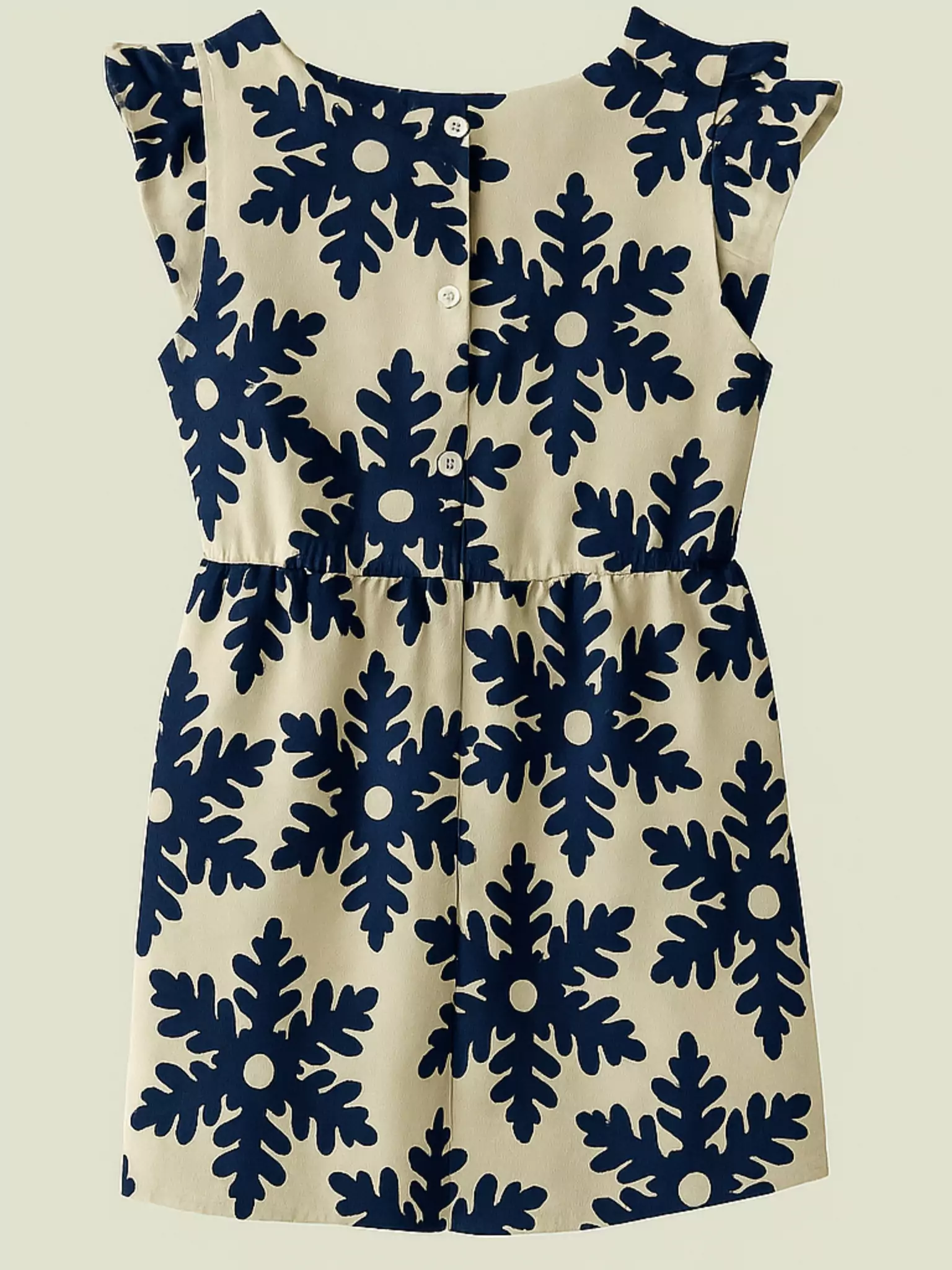 Mini Lelan Motif Blue Dress - Image 3