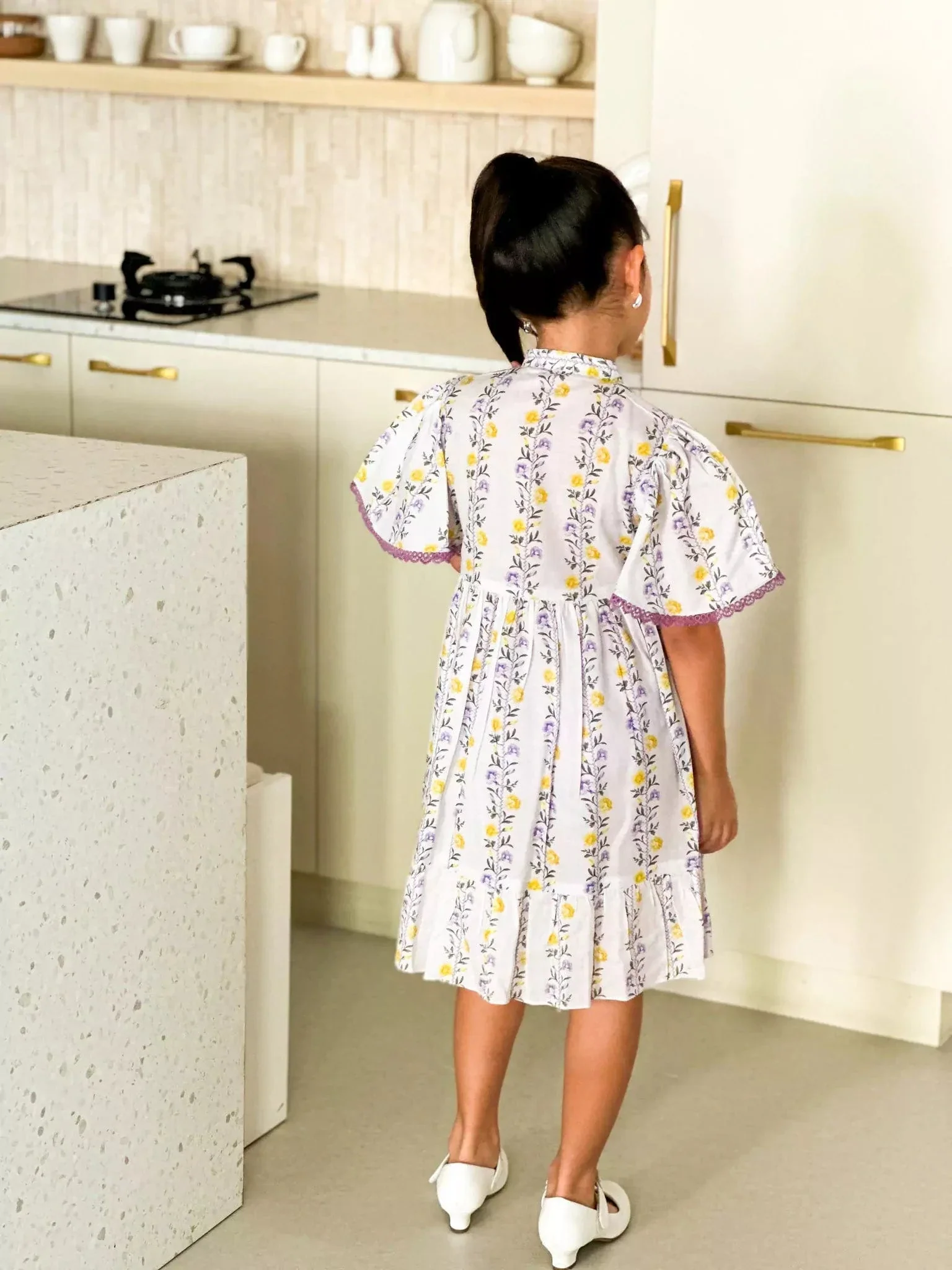 Mini Lilac Florid Long Dress - Image 10
