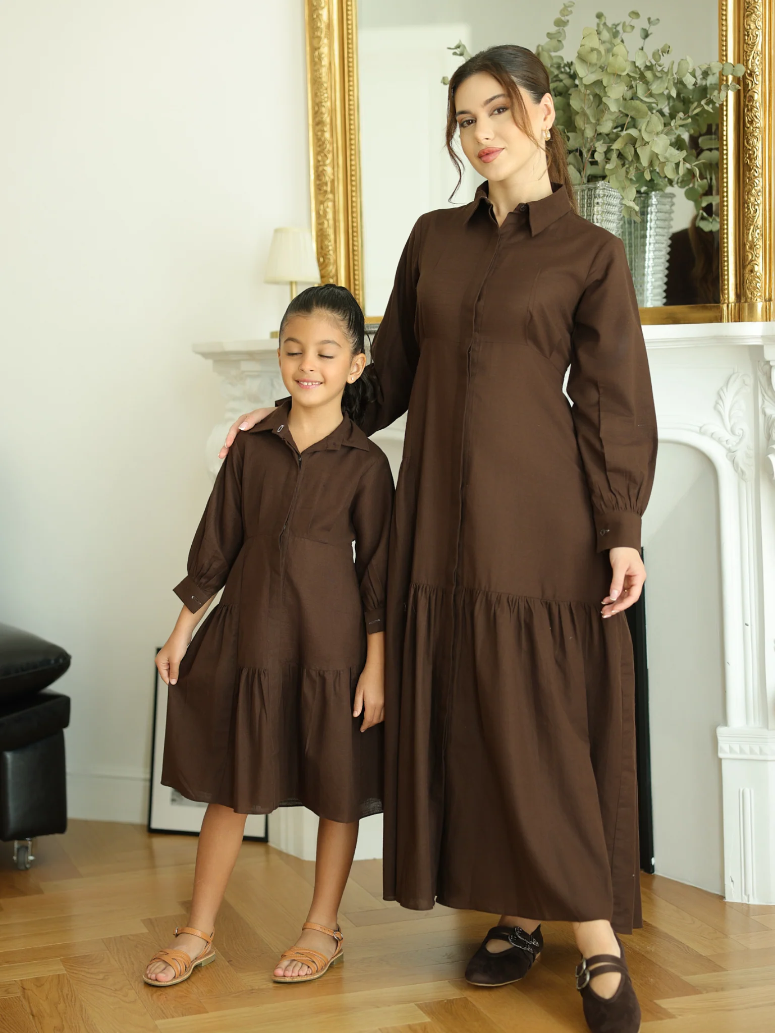 Mini Micah Brown Dress For Girls - Image 4