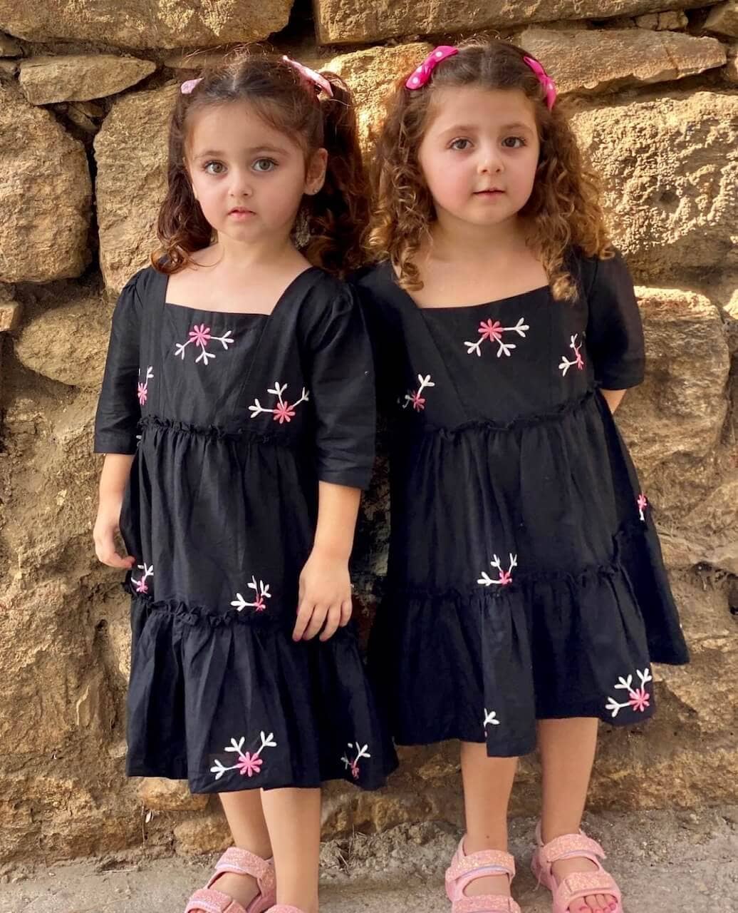 Mini Nova Black Embroidered Dress - Image 10