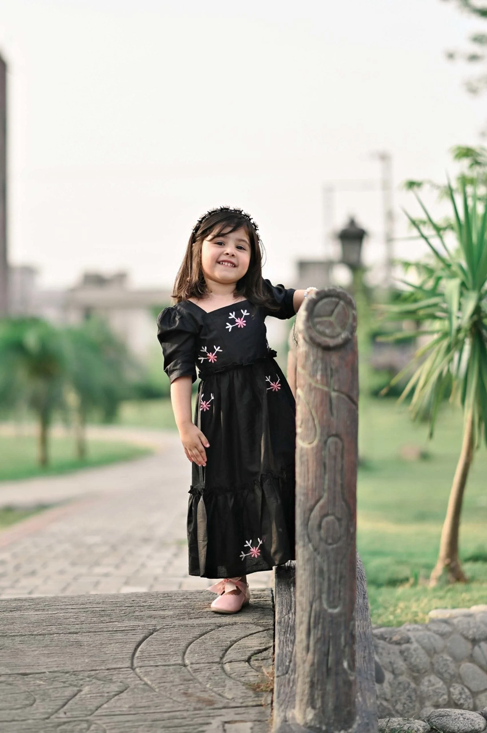 Mini Nova Black Embroidered Dress - Image 11