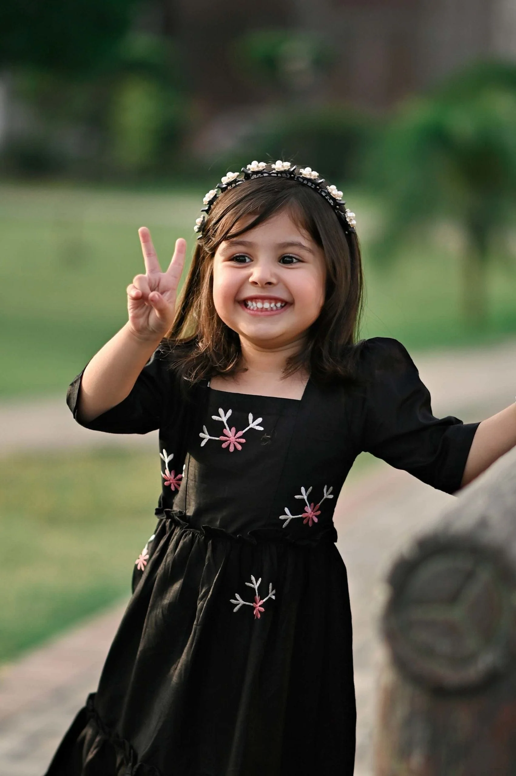 Mini Nova Black Embroidered Dress - Image 14