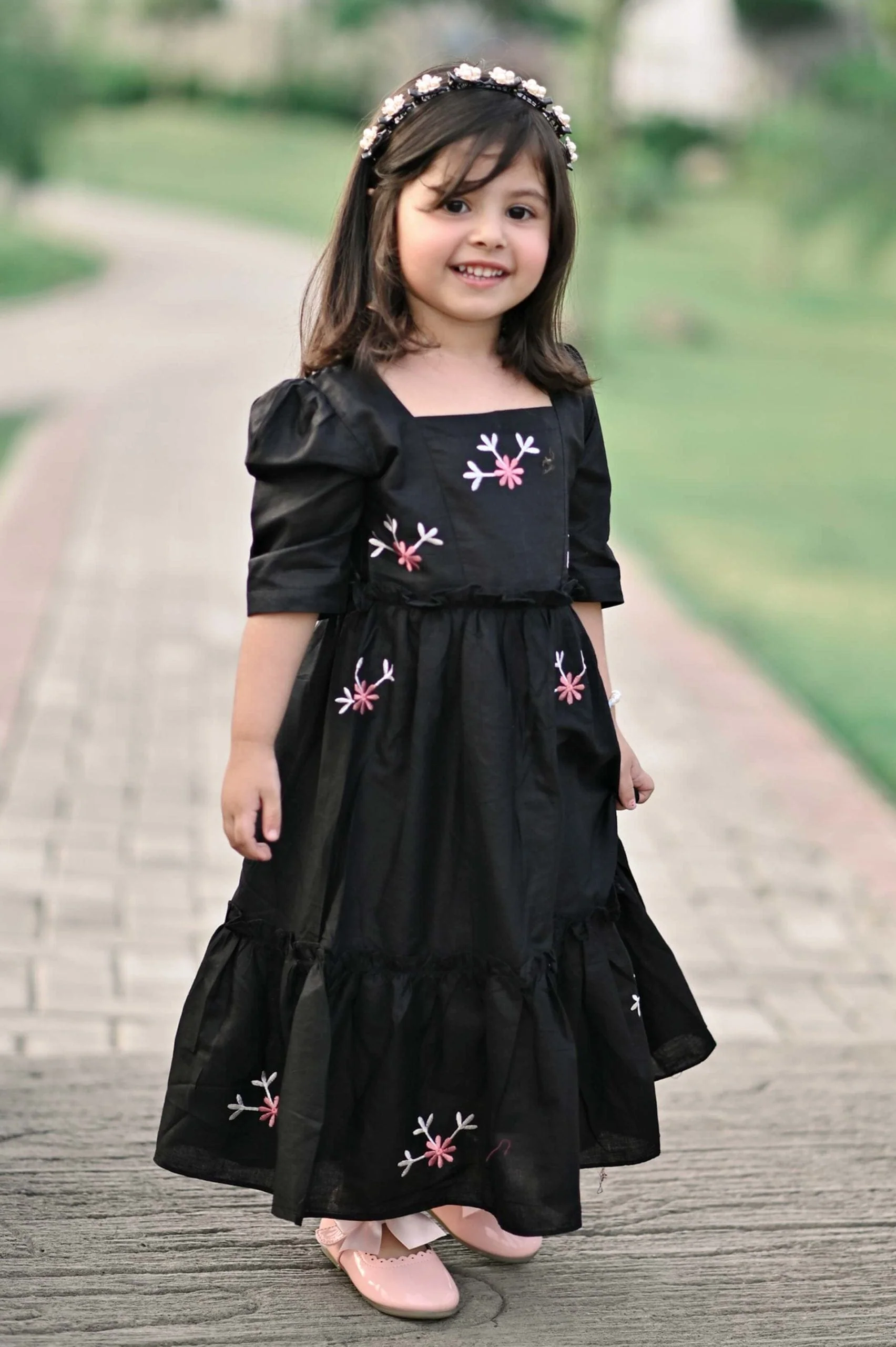 Mini Nova Black Embroidered Dress - Image 15
