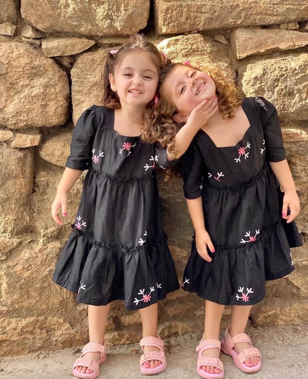 Mini Nova Black Embroidered Dress - Image 4