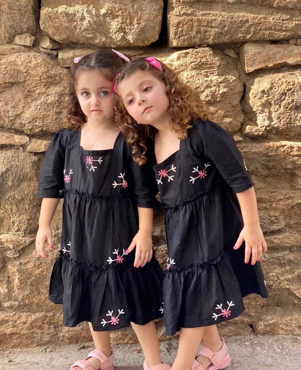 Mini Nova Black Embroidered Dress - Image 6