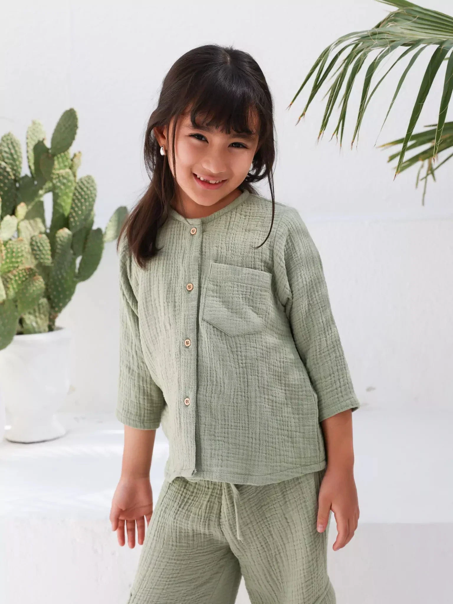 Mini Ophelia Pastel Green Co Ord Set - Image 3