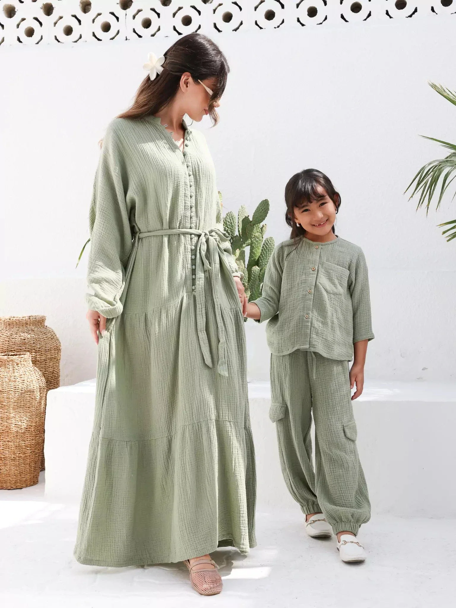 Mini Ophelia Pastel Green Co Ord Set - Image 4