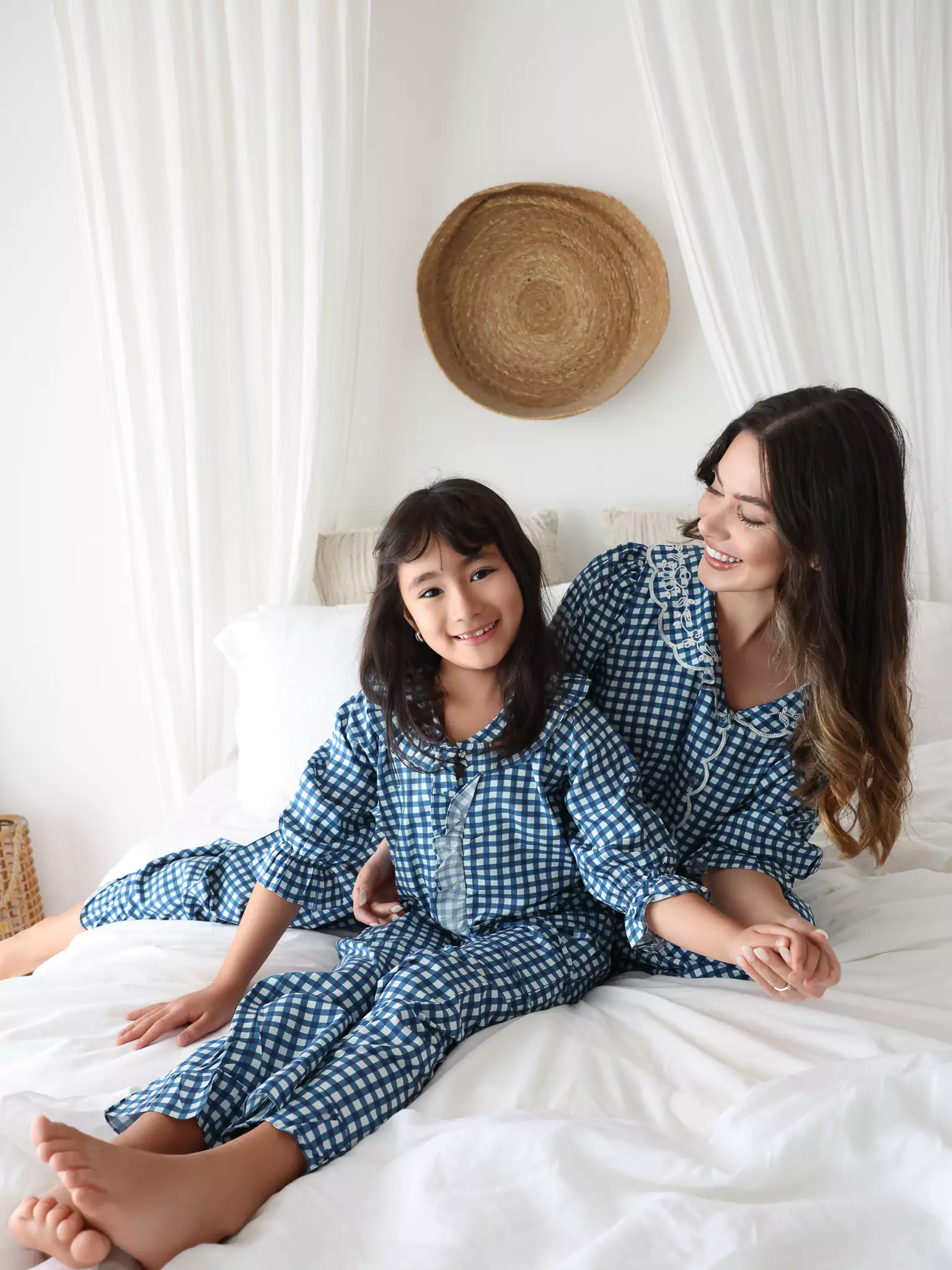 Mini Pluffie Blue Gingham Lounge Set For Girls - Image 8