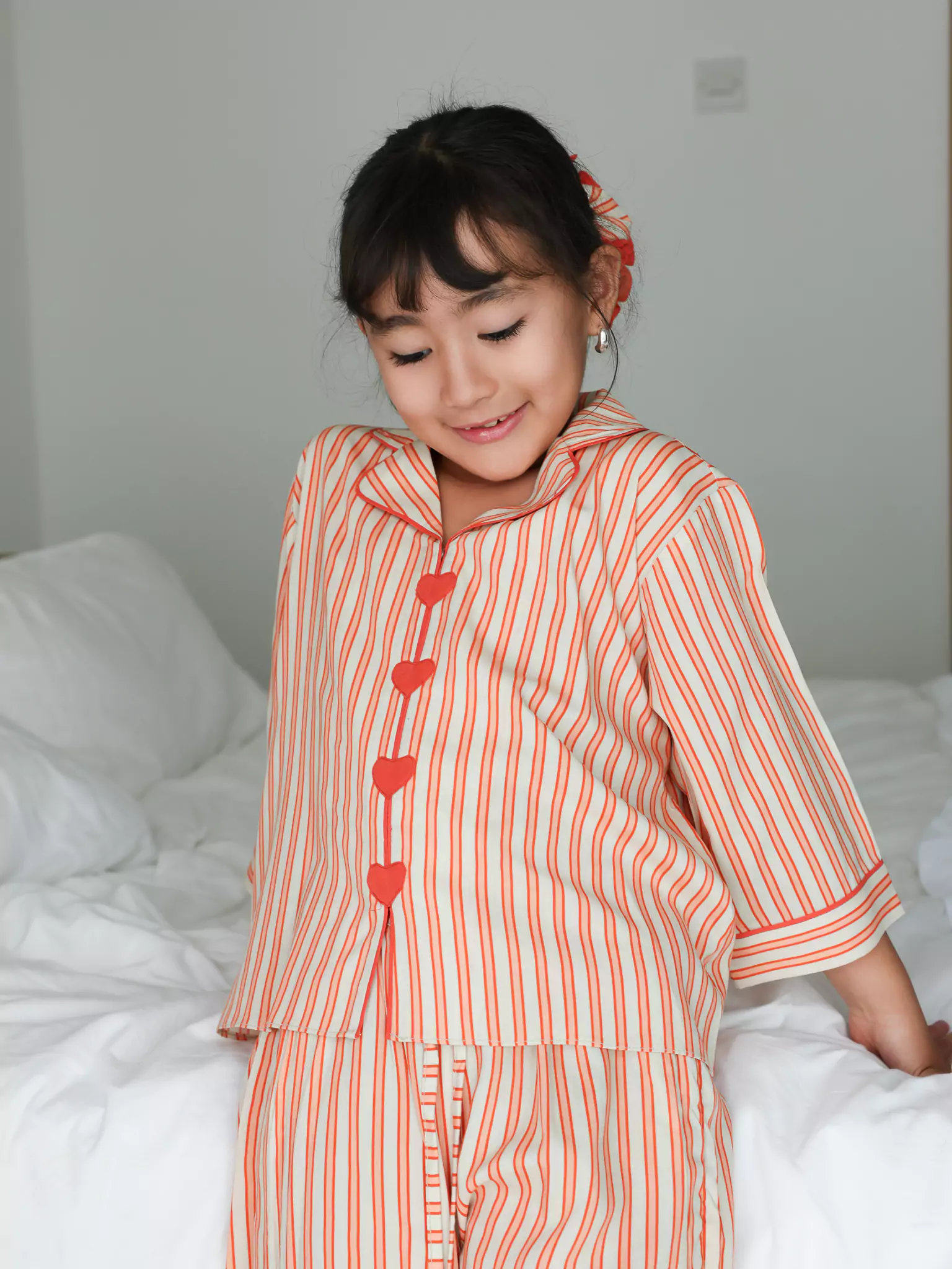 Mini Plushka Heart Detailed Co Ord Set For Girls - Image 4