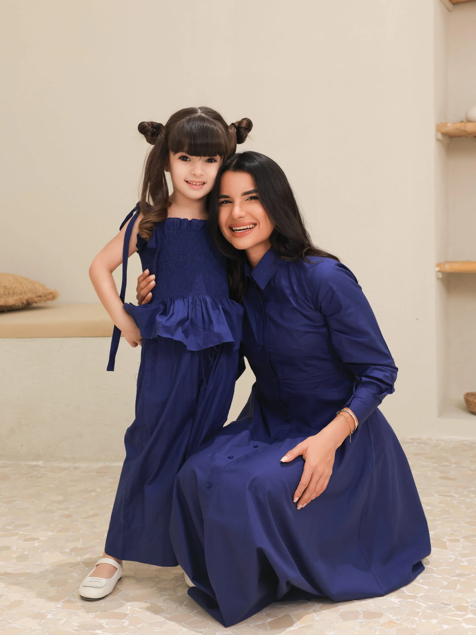 Mini Rivea Blue Cotton Co Ord Set - Image 4