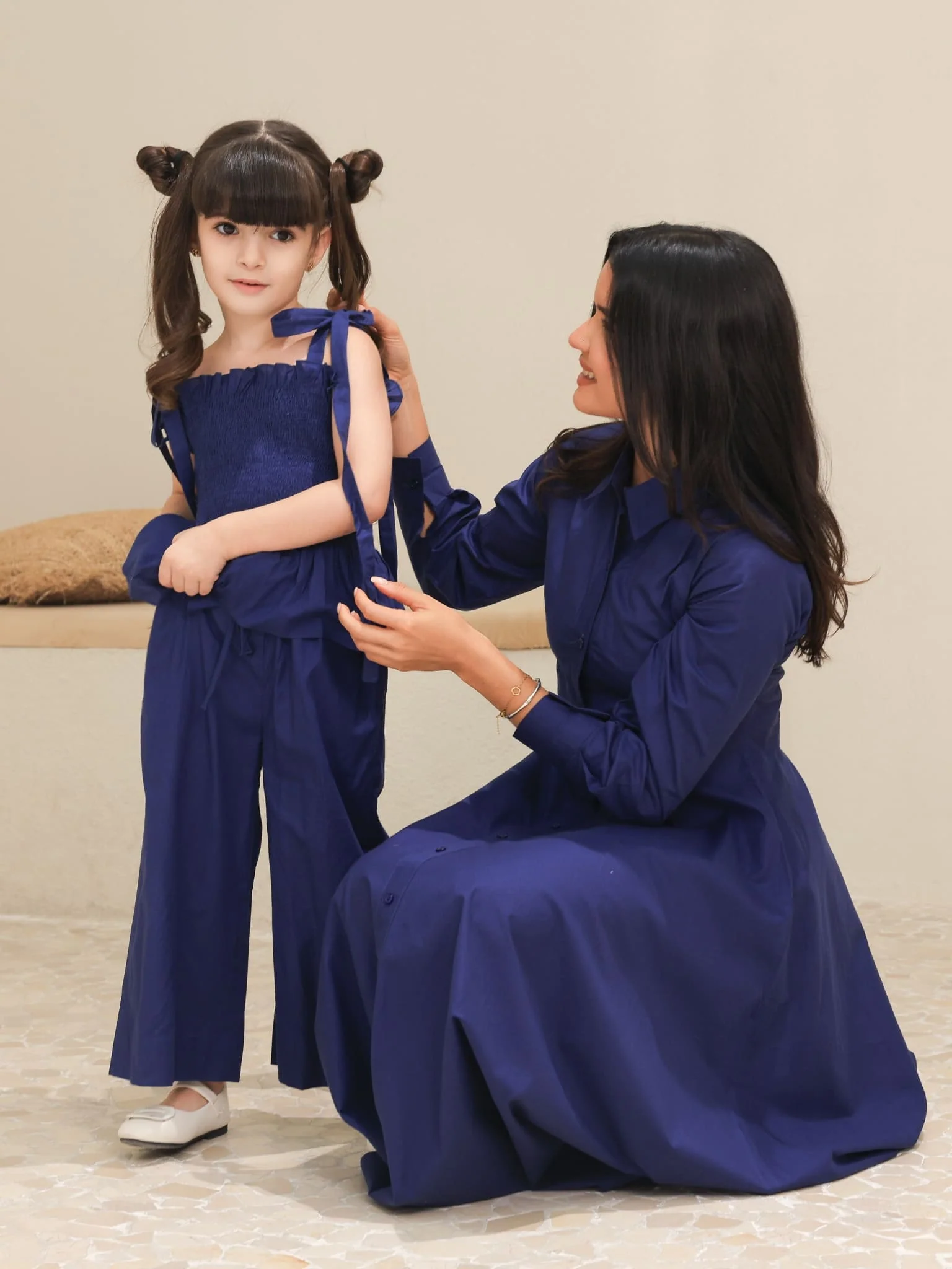 Mini Rivea Blue Cotton Co Ord Set - Image 7