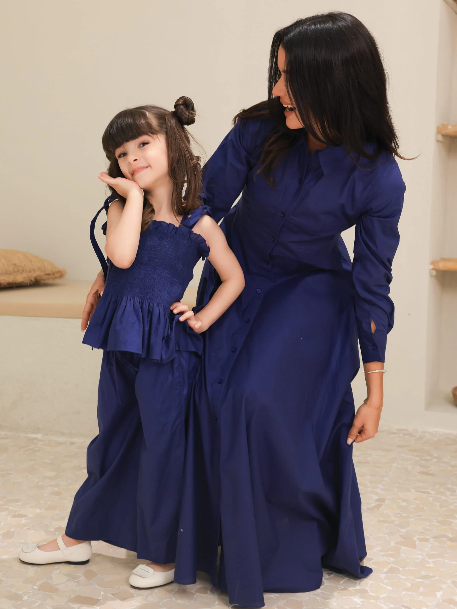 Mini Rivea Blue Cotton Co Ord Set - Image 8