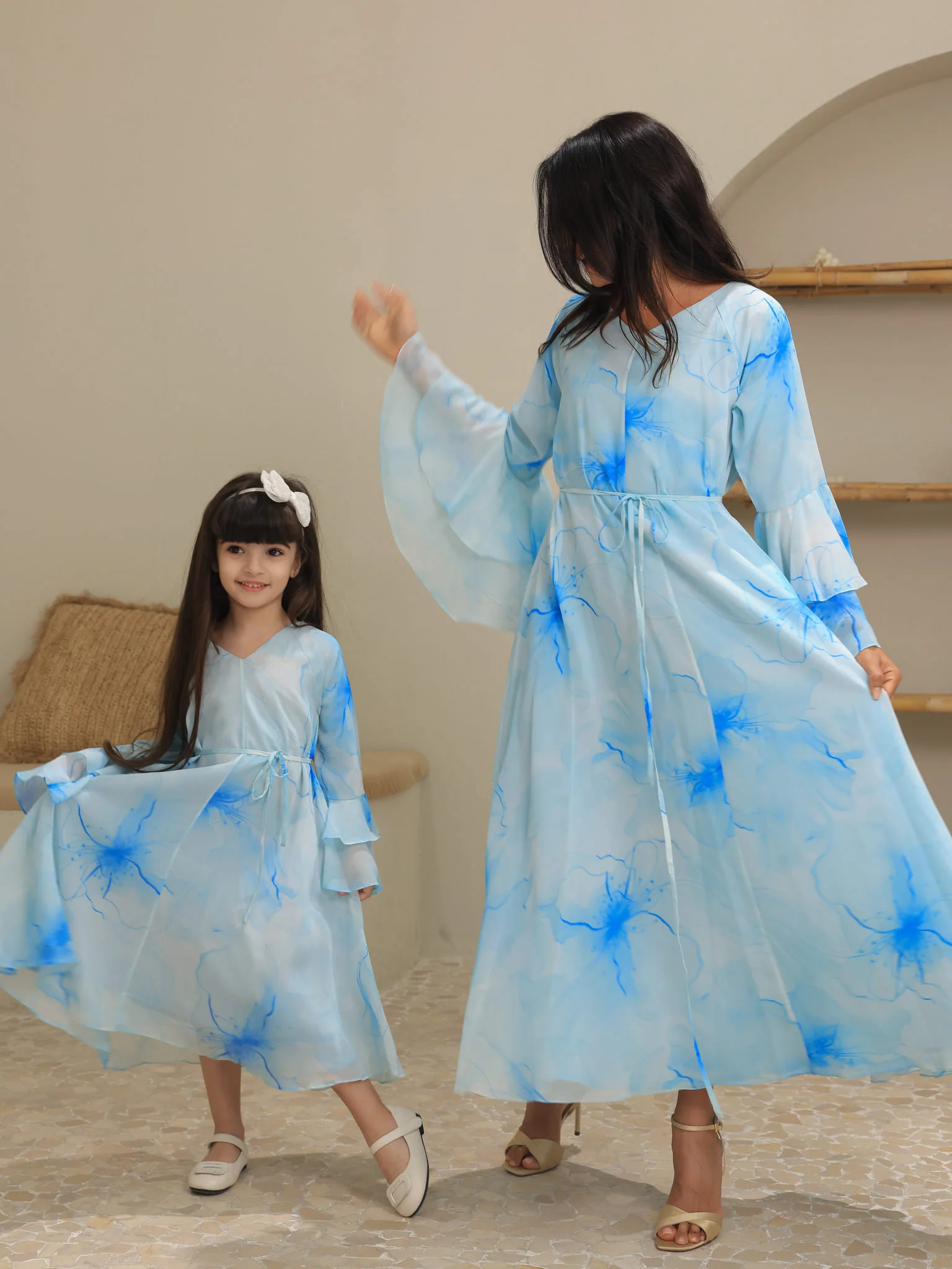 Mini Sakura Mist Blue Dress - Image 10
