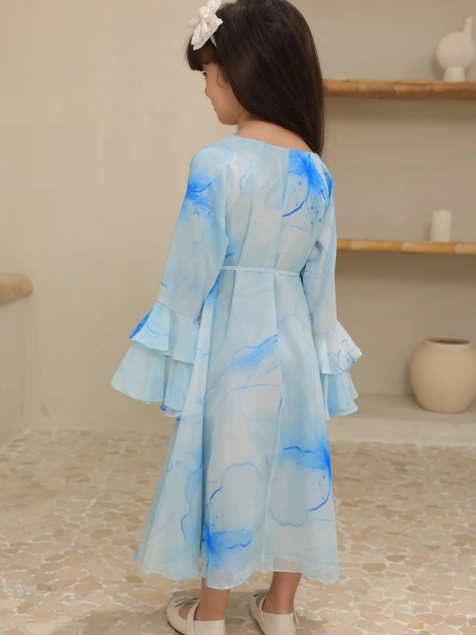 Mini Sakura Mist Blue Dress - Image 3