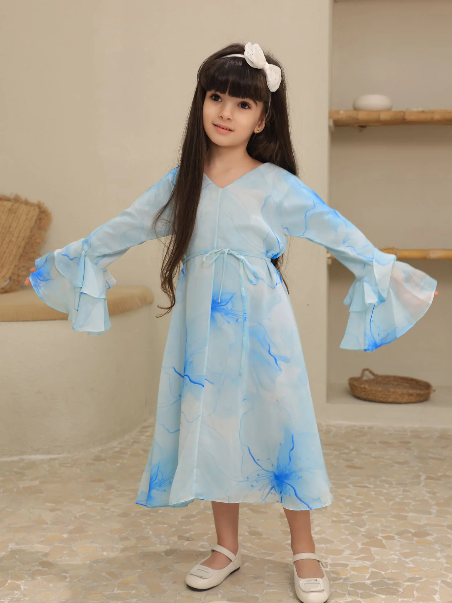 Mini Sakura Mist Blue Dress - Image 5