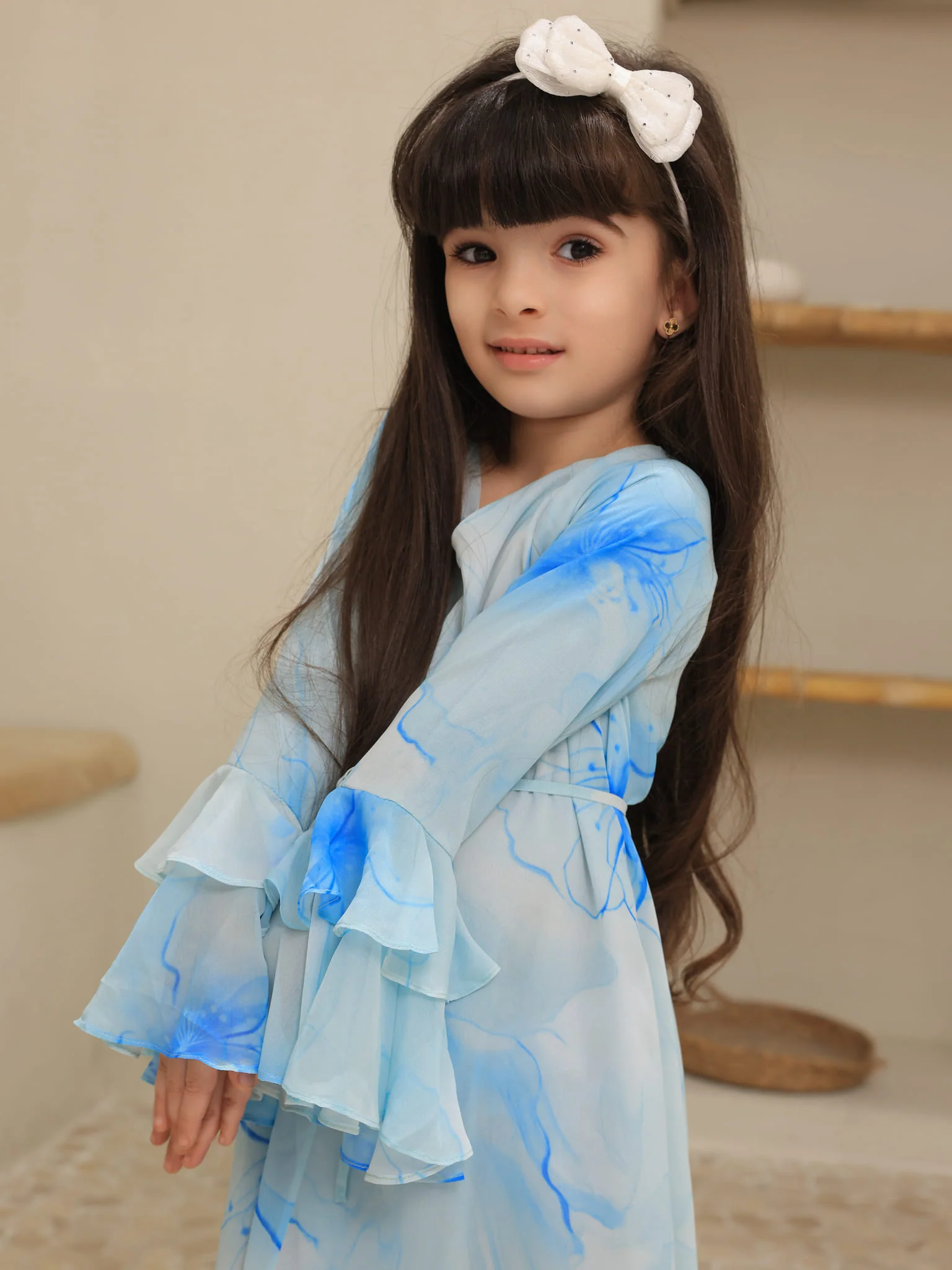 Mini Sakura Mist Blue Dress - Image 7