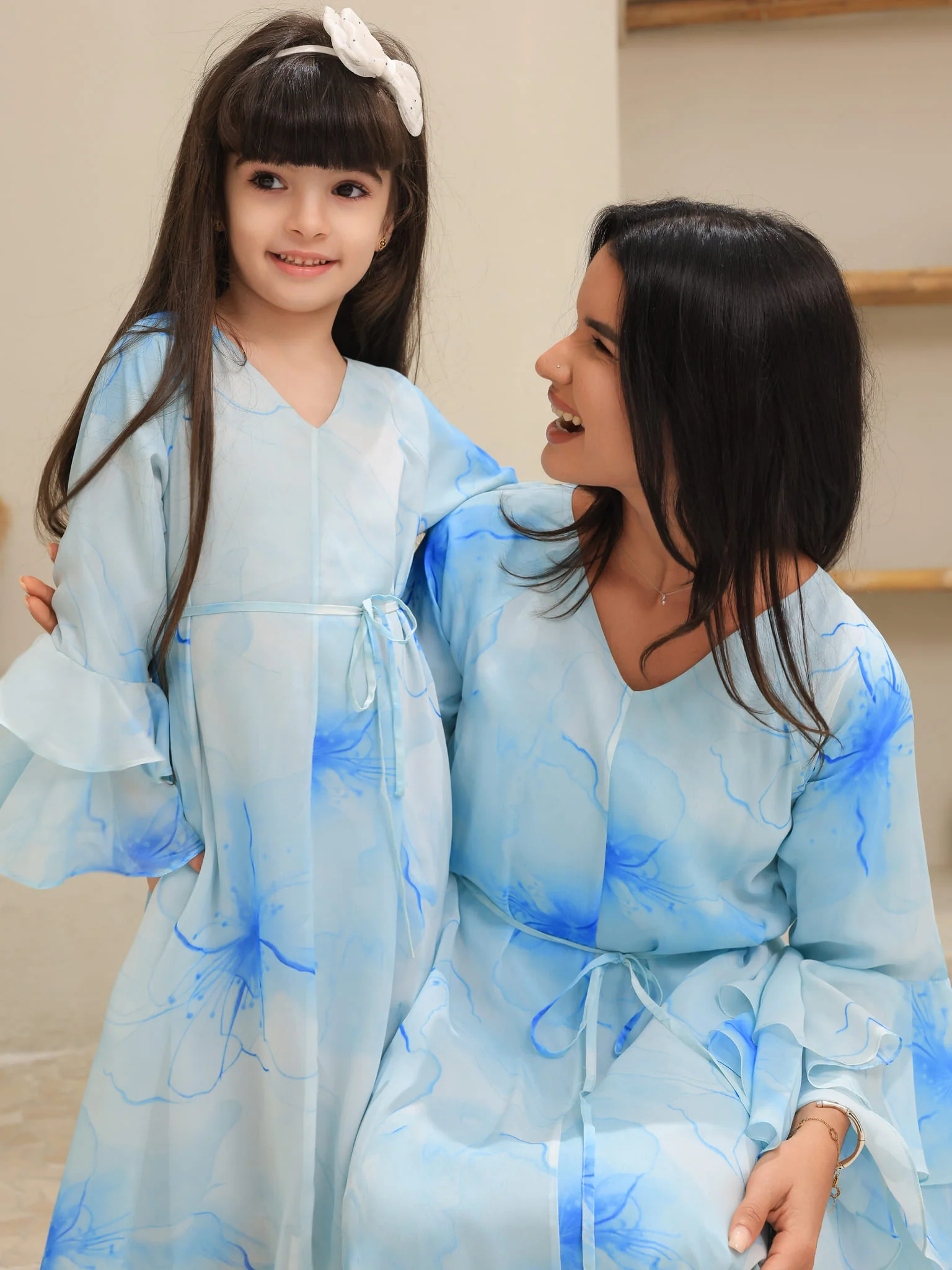 Mini Sakura Mist Blue Dress - Image 8