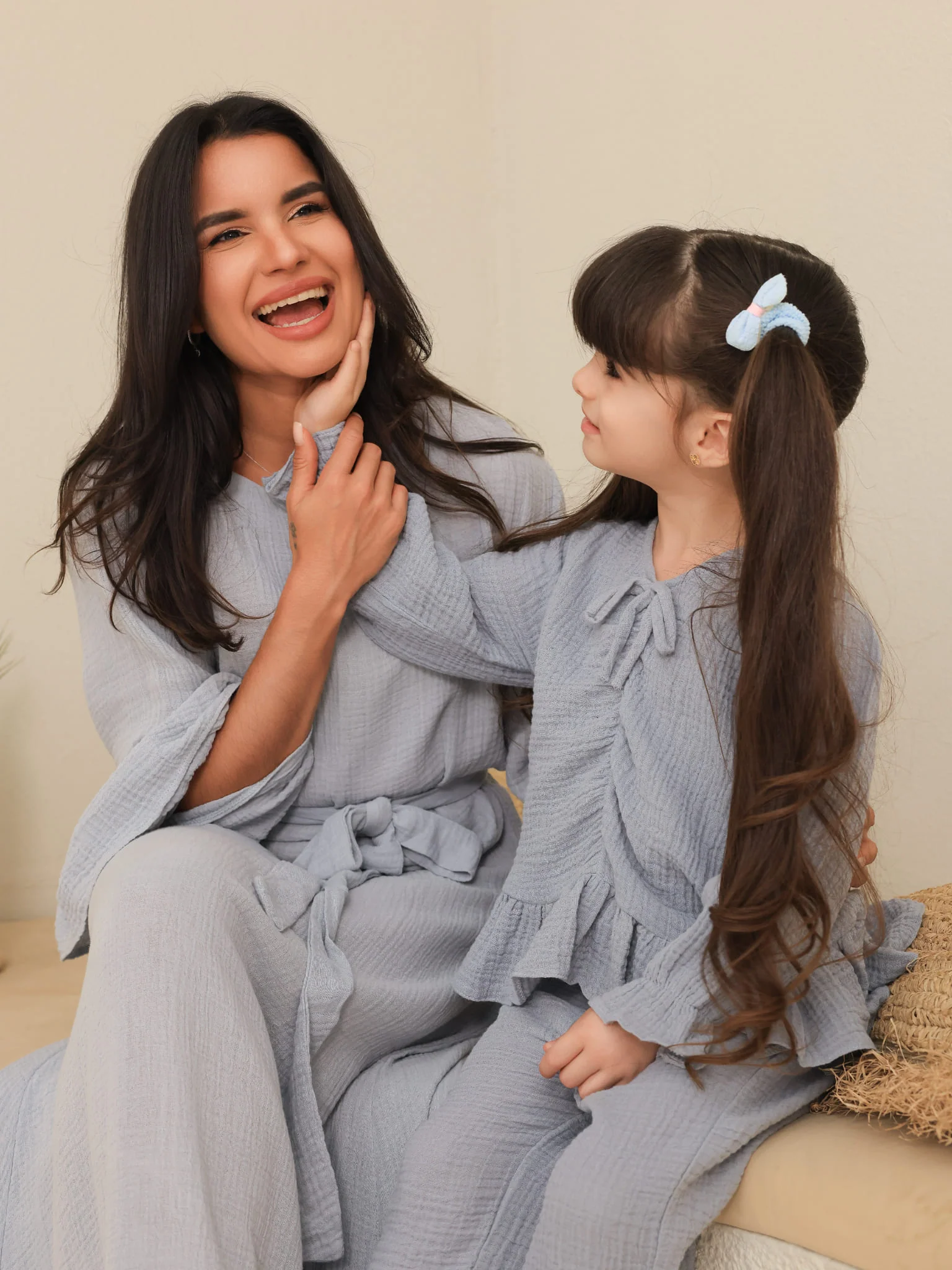 Mini Skyward Muslin Blue Co Ord Set - Image 11
